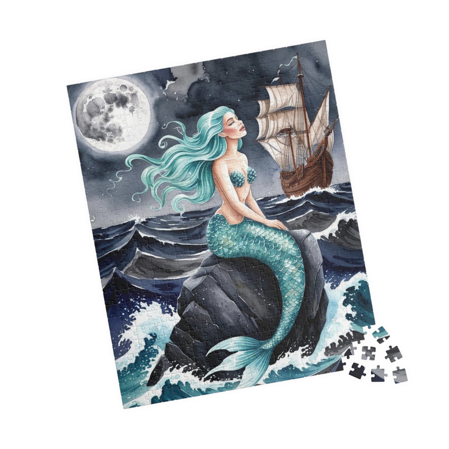 Siren Jigsaw Puzzle, Ocean Themed Mythical Creature, Sea Maiden Puzzle, Game for Fun Family Activity, Bonding and Entertainment, Hobby Puzzle The Puzzle Chest