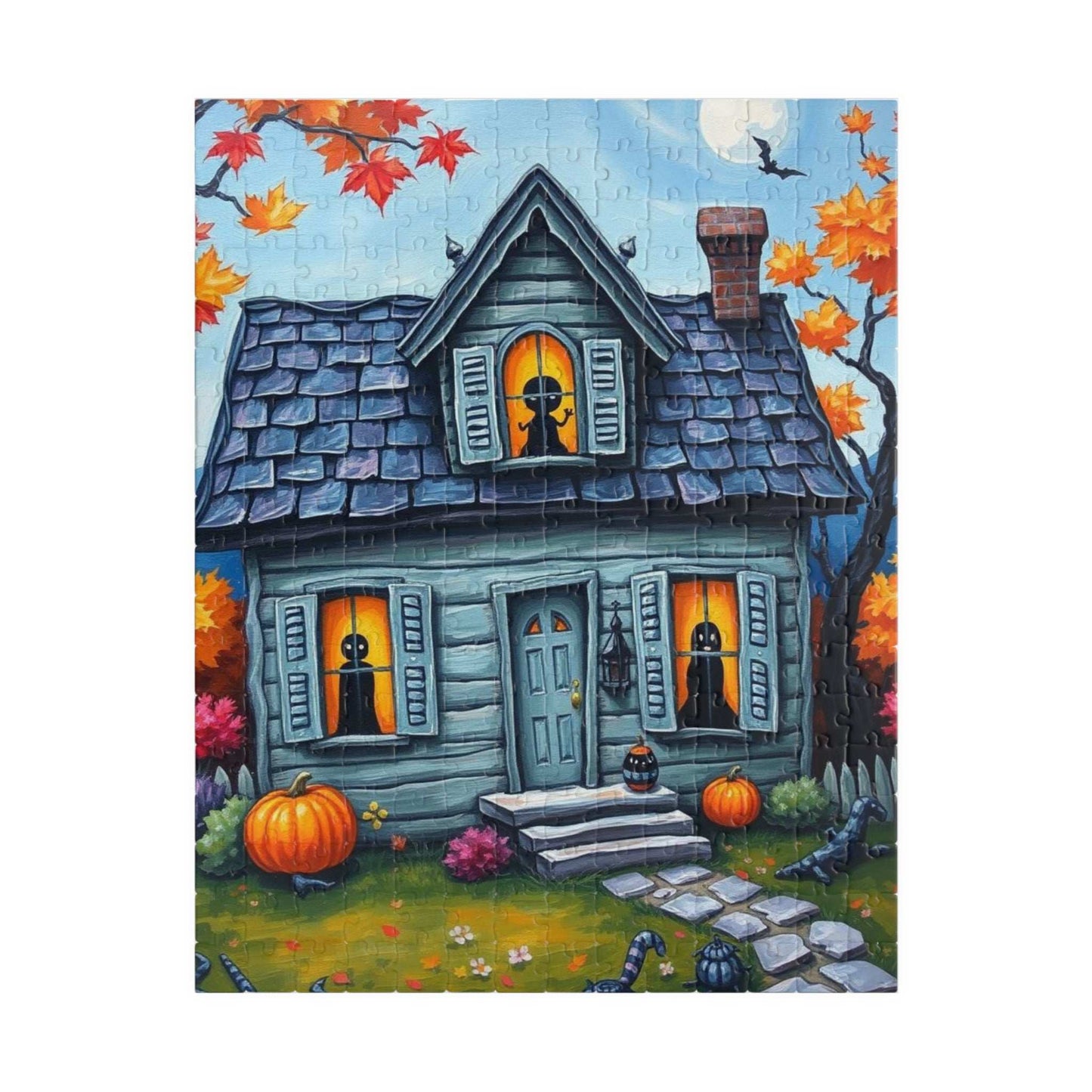 Autum Spirits Abound Jigsaw Puzzle - Halloween Ghost Puzzle for Adults Ideal for Family Game Night, Puzzle Lover Gift, Fun for Fall Occasion