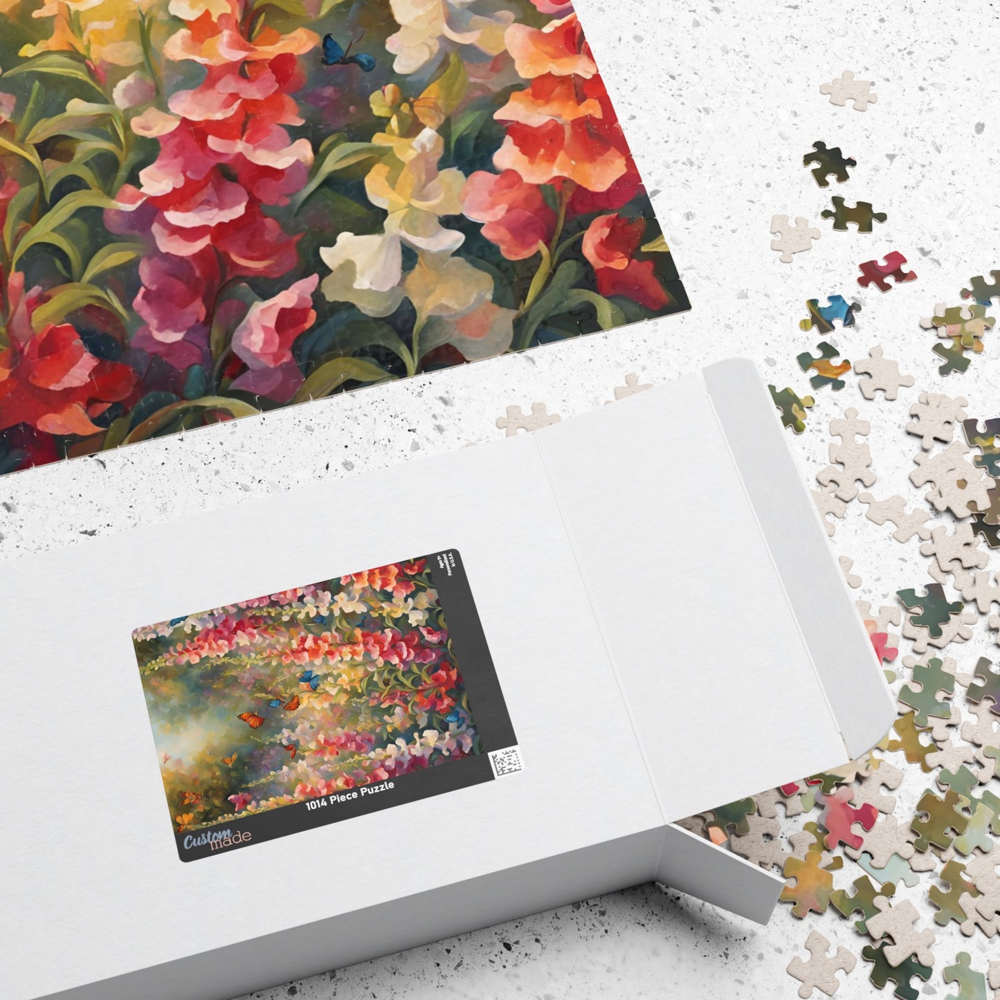 Butterfly and Snapdragon Flower Jigsaw Puzzle, Serene Floral Nature Scene, Ideal Gift for Nature Lovers, Puzzle Enthusiasts, Art Fans Puzzle The Puzzle Chest