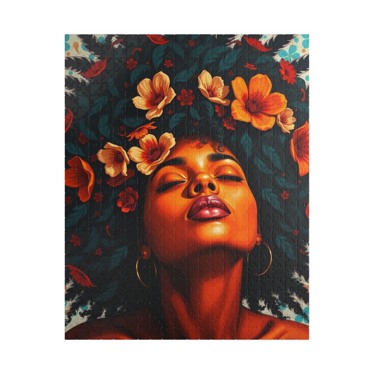 African American Jigsaw Puzzle, Black Female Portrait, Black Woman Art, Afrocentric Gift 520 pcs (Vertical) Puzzle The Puzzle Chest