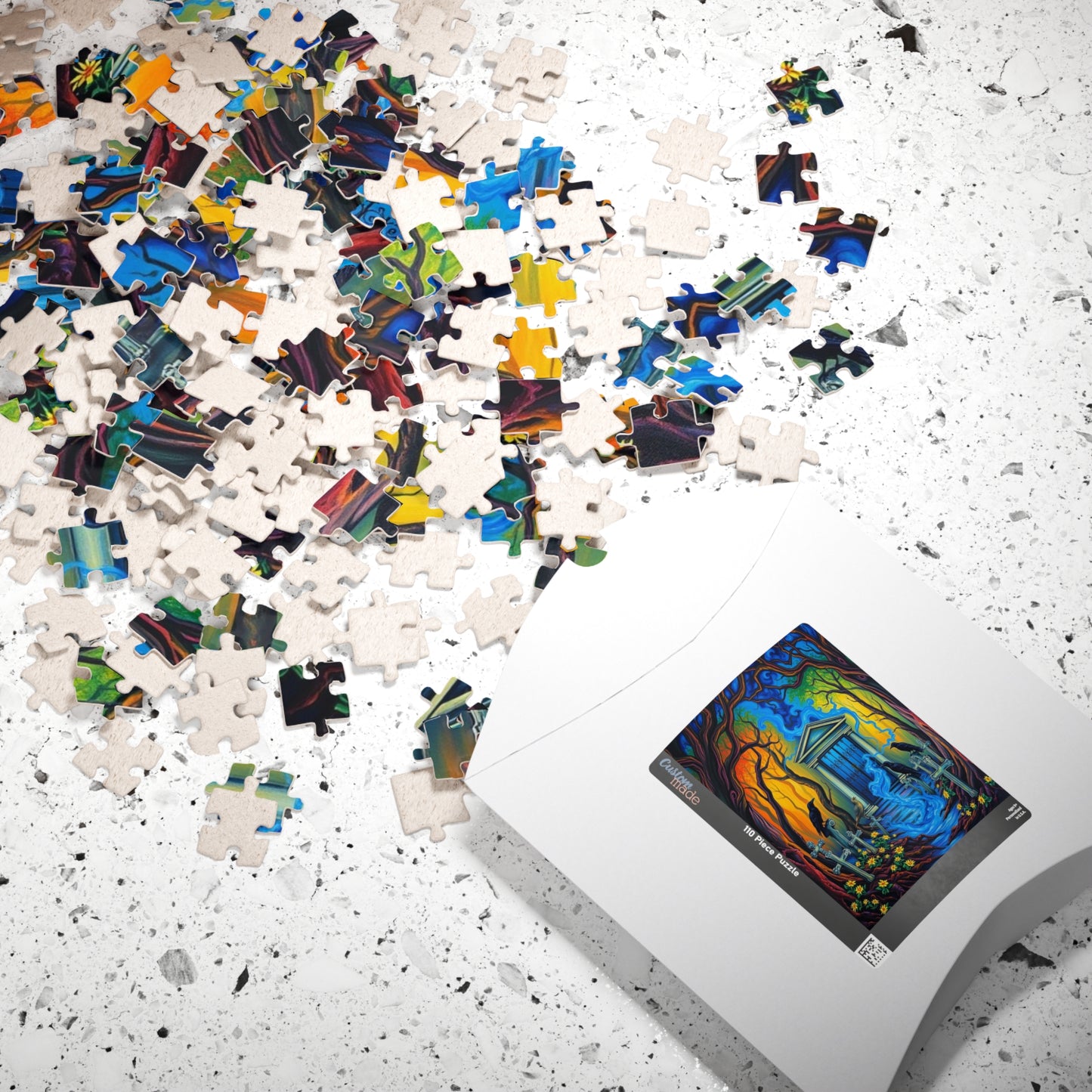 Mystical Cemetery Puzzle, Gothic Dark Fantasy Art Jigsaw Game, Unique Gift for Adult, Solo Fun, Brain Teaser, Quiet Pastime Holiday Activity Puzzle The Puzzle Chest