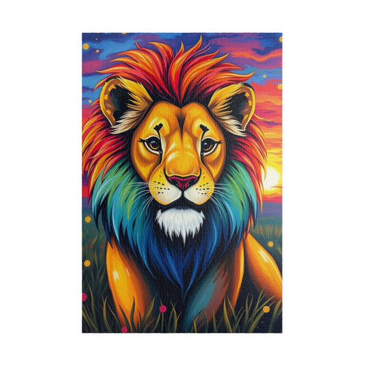 Vibrant Lion Jigsaw Puzzle, Colorful Animal Jigsaw Game for Family Fun, Kids and Adults, Gift for Friends, Home Entertainment, Brain Teaser 1014 pcs (Vertical) Puzzle The Puzzle Chest