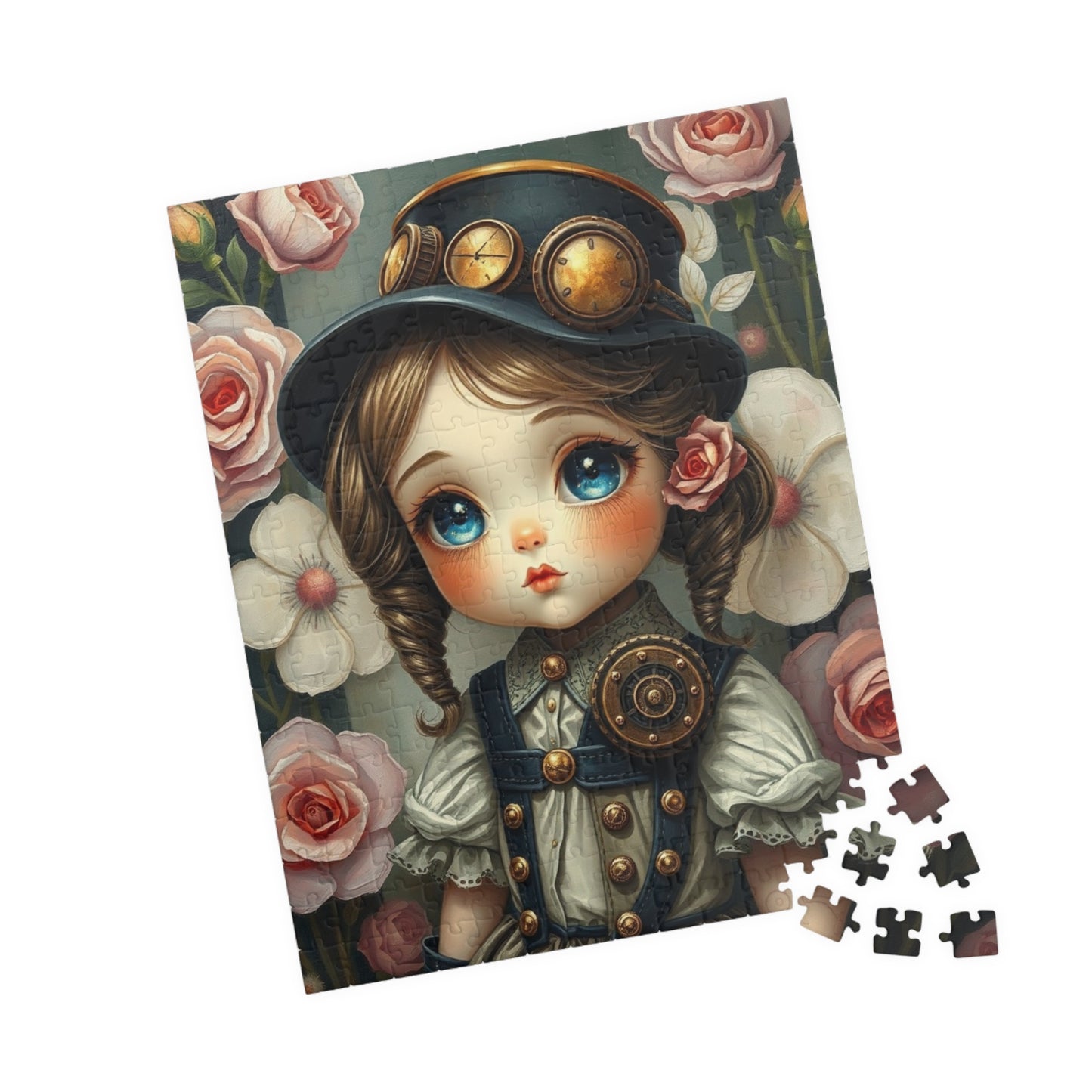 Whimsical Victorian Girl Puzzle, 110-1014 Piece Steampunk Jigsaw Game, Family Game, Gift for Adult and Teen Puzzle Lover, Home Entertainment Puzzle The Puzzle Chest