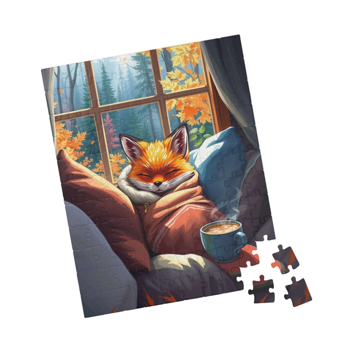 Cozy Fox Puzzle | 110, 252, 520, 1014-Piece Jigsaw Game for Adults | Perfect Gift for Animal Lovers, Family Game Night, Indoor Fun Puzzle The Puzzle Chest