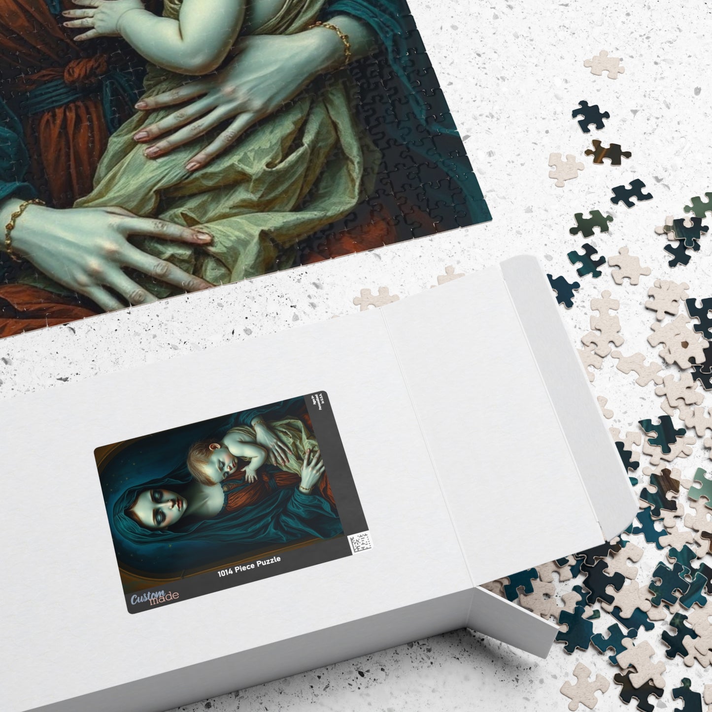 Sorrowful Mother and Child Puzzle - Gothic Art Jigsaw Game 110, 252, 520, 1014-piece, Home Decor, Best Unique Gift, Family Time, Art Lovers Puzzle The Puzzle Chest