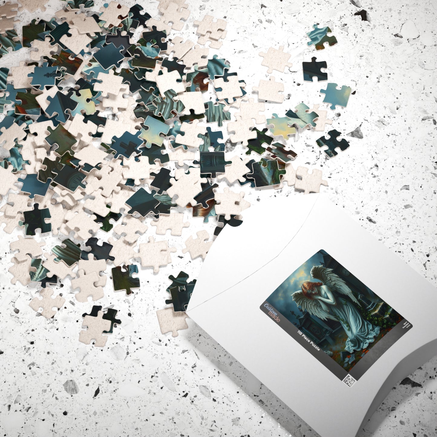 Gothic Angel Statue Puzzle, Mystical Jigsaw Game for Adults, Unique Gift for Puzzle Lovers, Spiritual Art, Perfect for Halloween, Meditation Puzzle The Puzzle Chest