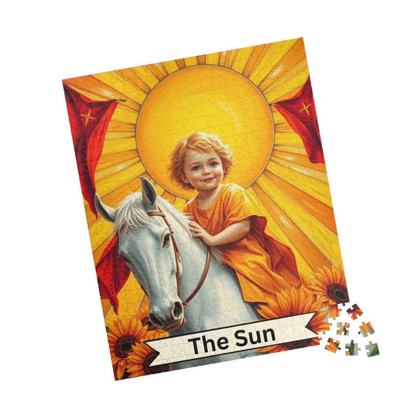 Sunshine Horse Puzzle - Tarot Card Style Jigsaw Game Ideal for Holiday or Birthday Gift, Mindfulness Activity, Family Game Night, Solo Fun Puzzle The Puzzle Chest