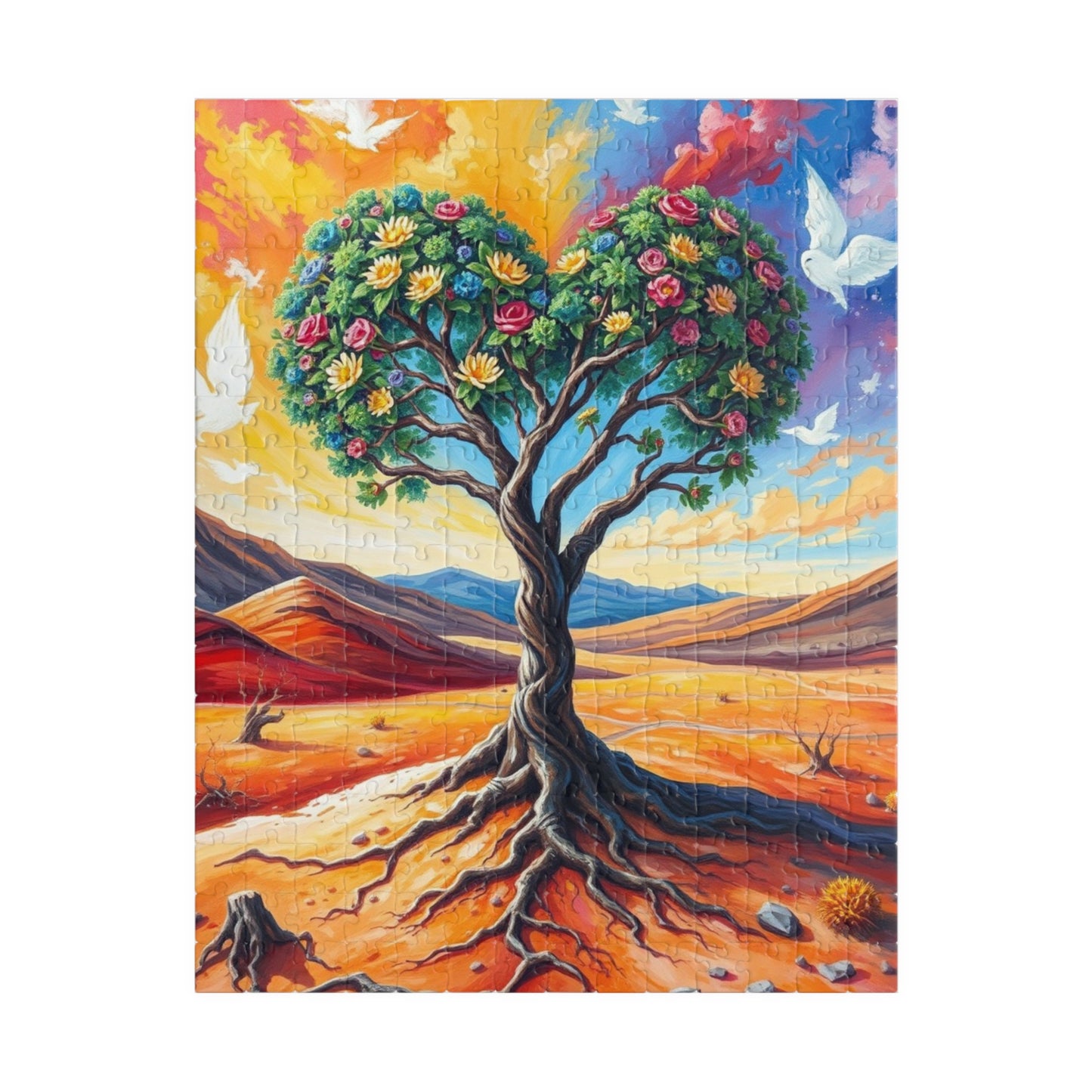 Heart-Shaped Tree Jigsaw Puzzle, 110-1014 Piece Mexican Desert Landscape, Mindful Activity for Adults Teens Seniors, Birthday Holiday Gift 252 pcs (Vertical) Puzzle The Puzzle Chest