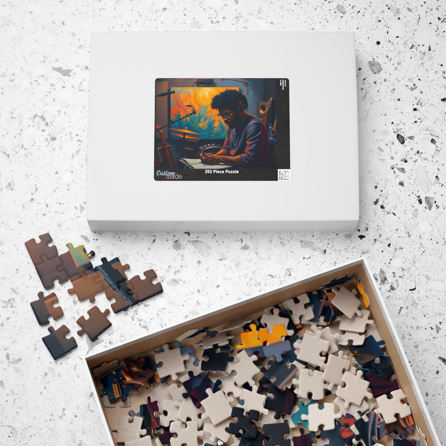 Black Musician Jigsaw Puzzle - African American Man, Black Art, Father's Day Puzzle Lover Afrocentric Gift for Friend Art Enthusiast Puzzle The Puzzle Chest