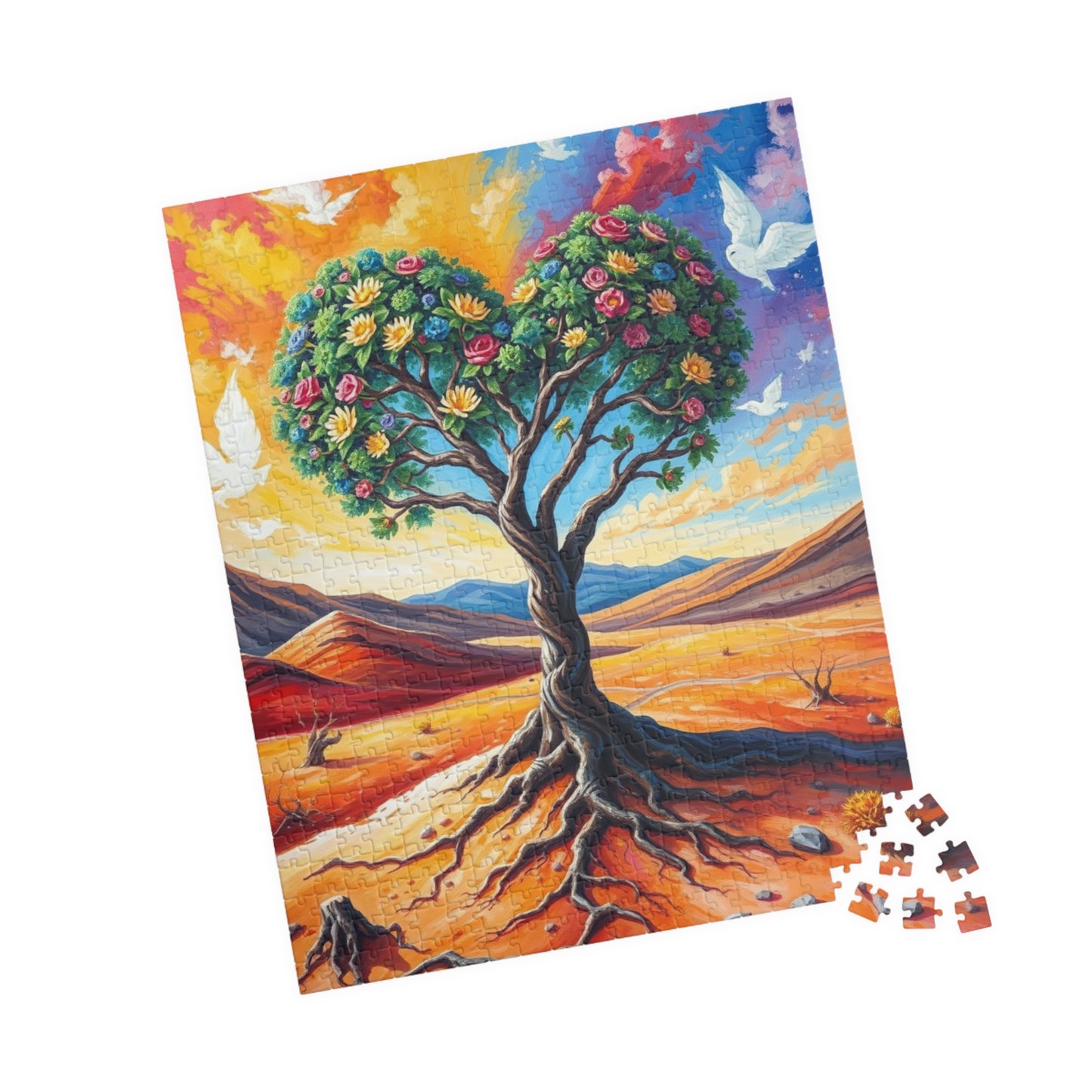 Heart-Shaped Tree Jigsaw Puzzle, 110-1014 Piece Mexican Desert Landscape, Mindful Activity for Adults Teens Seniors, Birthday Holiday Gift Puzzle The Puzzle Chest