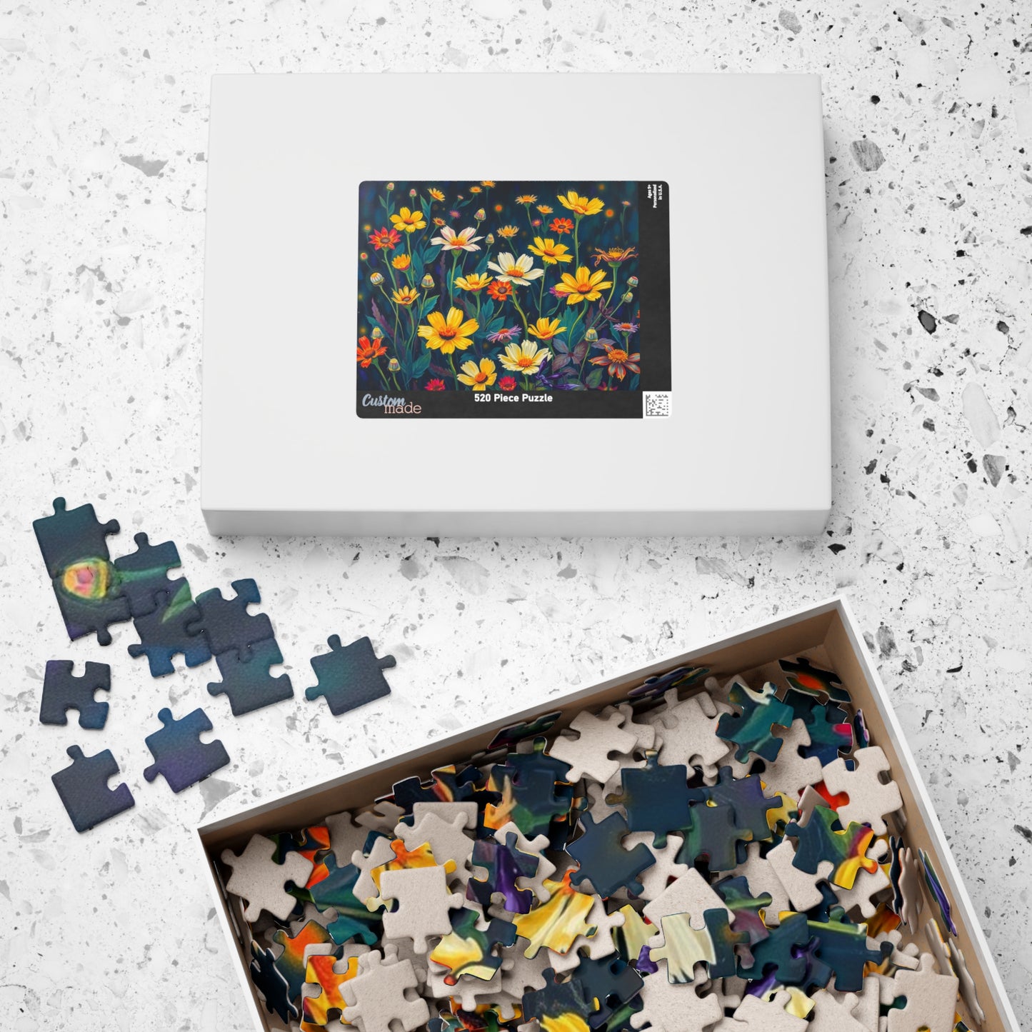 Floral Vibrance Puzzle, Flower Jigsaw Puzzle for Adults, Mindfulness Puzzle Game, Family Fun or Solo Activity, Unique Holiday Birthday Gift Puzzle The Puzzle Chest