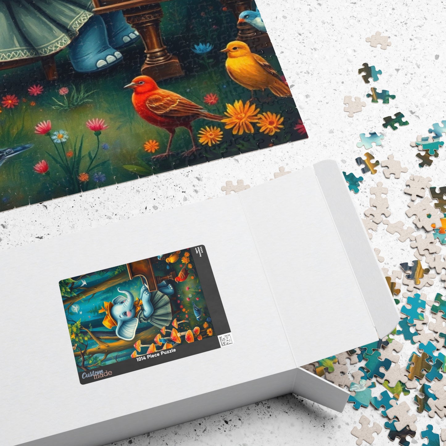 Whimsical Elephant Puzzle - 110, 252, 520, 1014-piece, Puzzle for Adults, Family Fun Activity, Birthday Gift Idea for Animal Lover Puzzle The Puzzle Chest