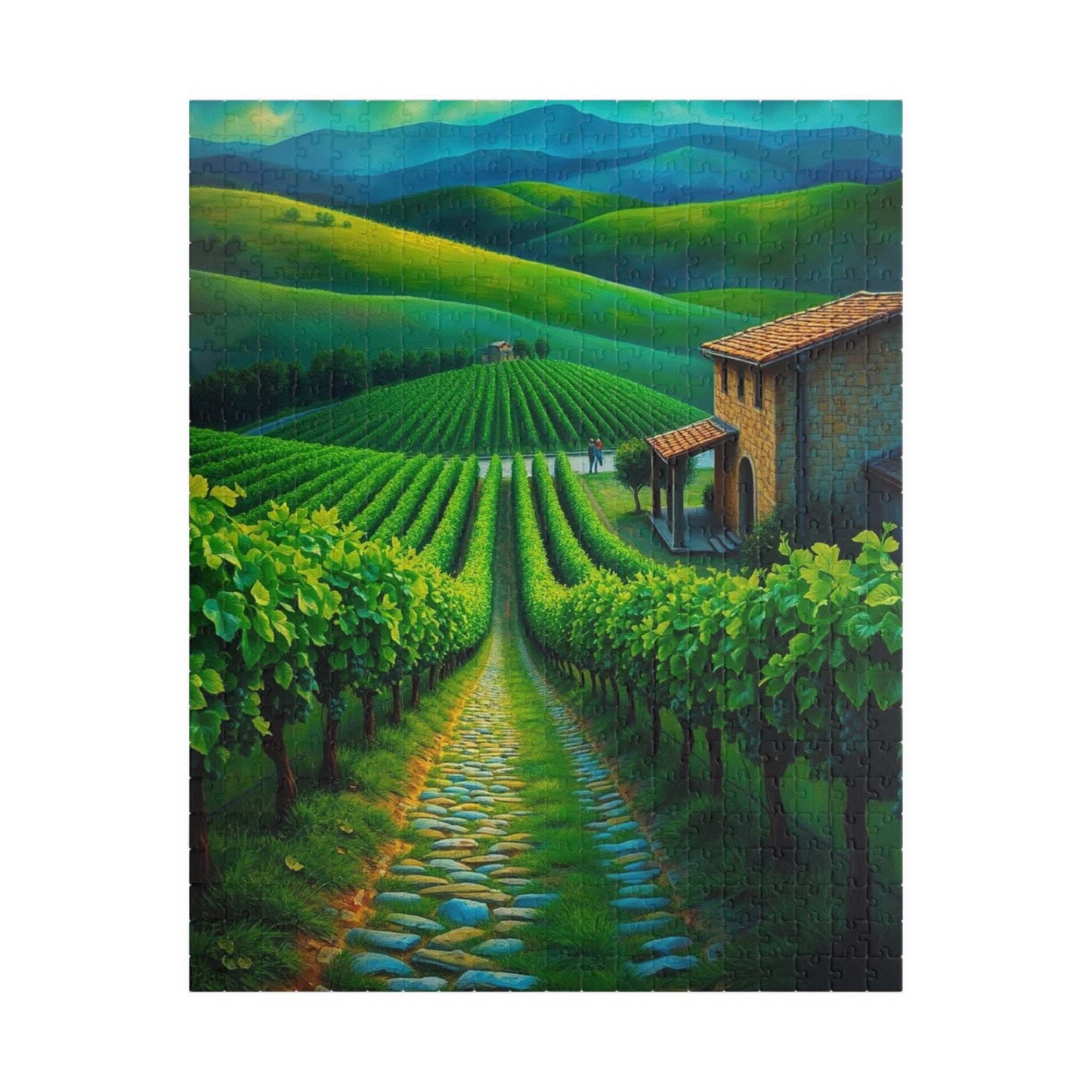 Scenic Vineyard Puzzle - 110 to 1014 Pieces, Perfect Gift for Wine Lovers, Family Game Night, Relaxation, Home Decor 520 pcs (Vertical) Puzzle The Puzzle Chest