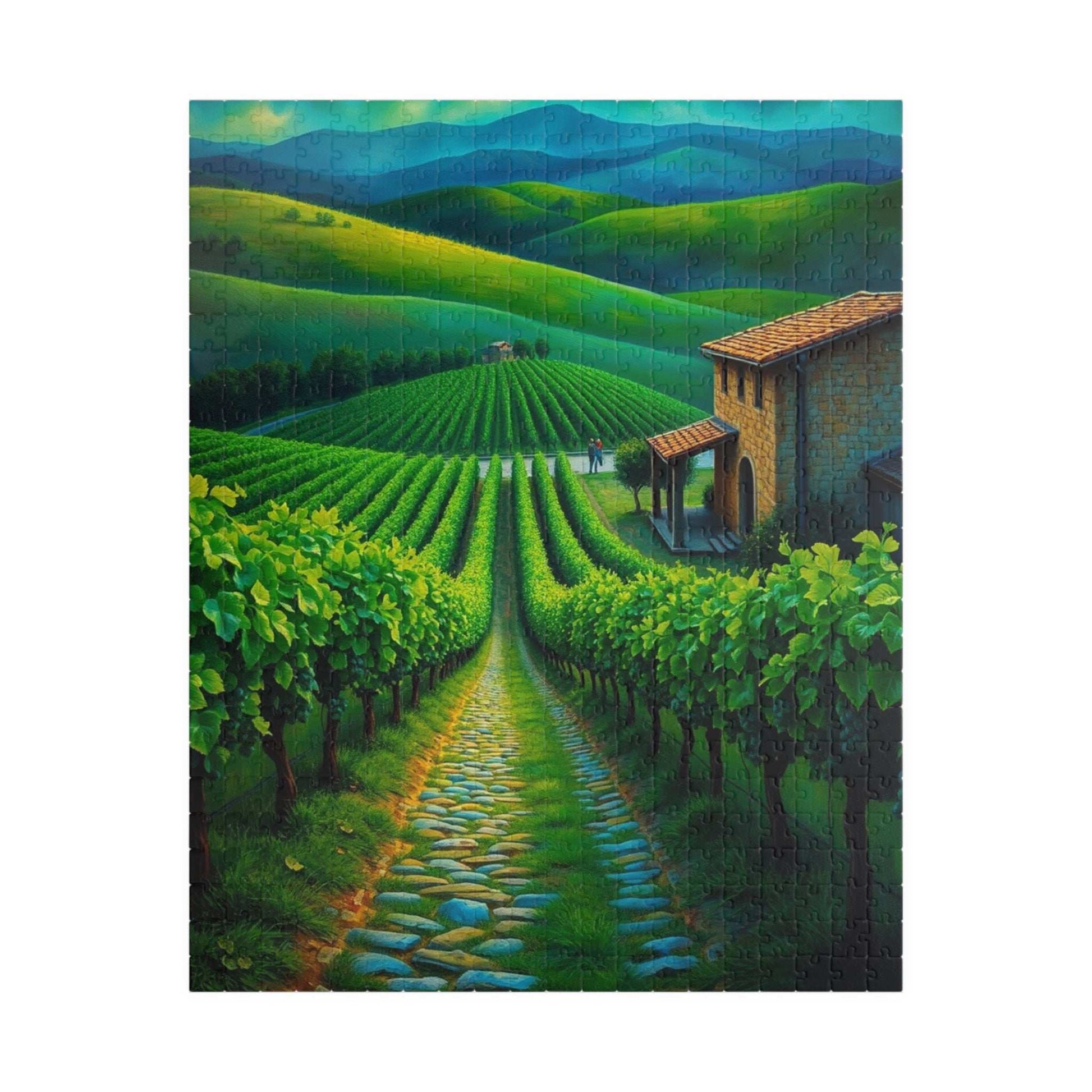 Scenic Vineyard Puzzle - 110 to 1014 Pieces, Perfect Gift for Wine Lovers, Family Game Night, Relaxation, Home Decor 520 pcs (Vertical) Puzzle The Puzzle Chest
