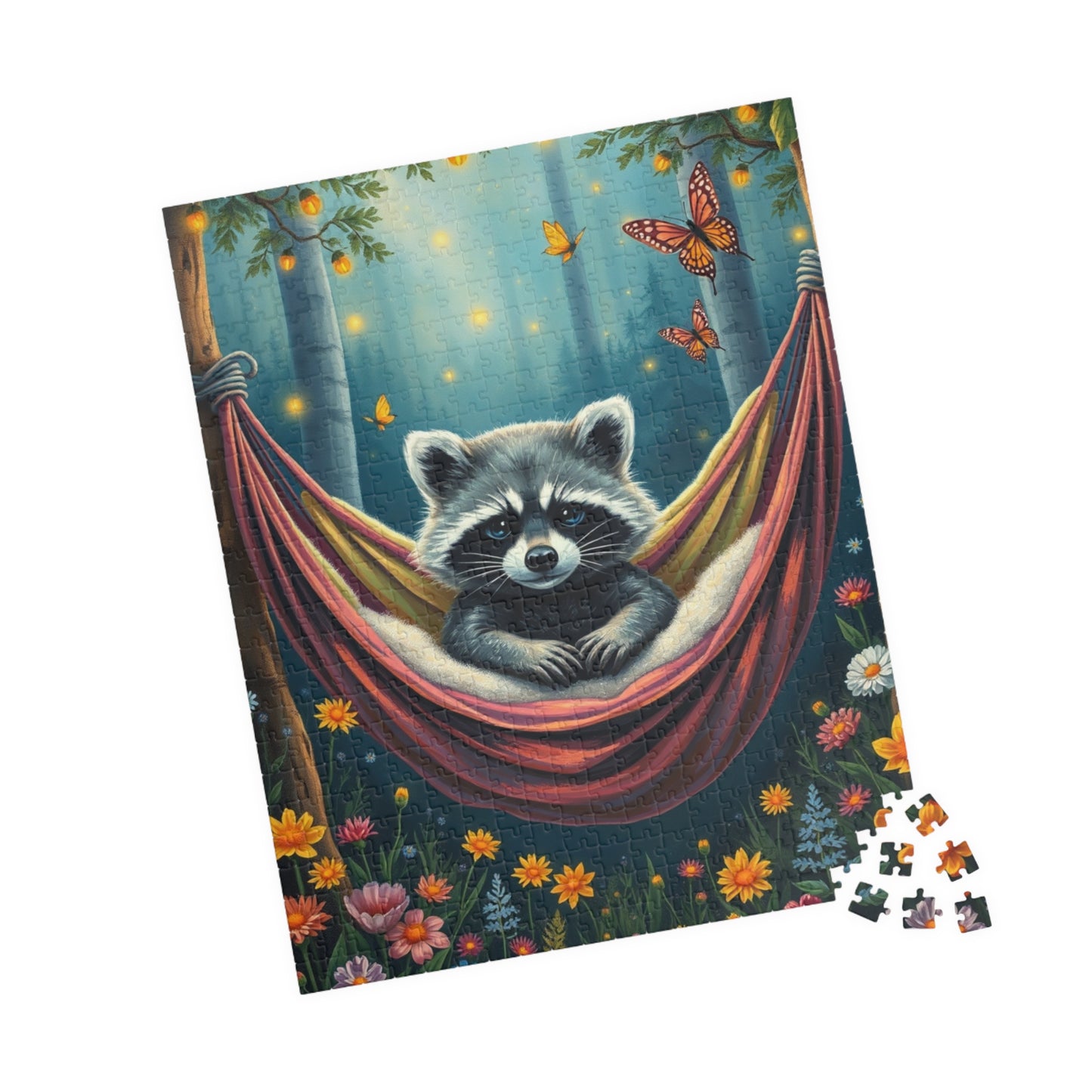 Whimsical Raccoon Jigsaw Puzzle Game for Adults, Nature Lover Friend Gift for Holiday Birthday, Family Night Home Entertainment Puzzle The Puzzle Chest