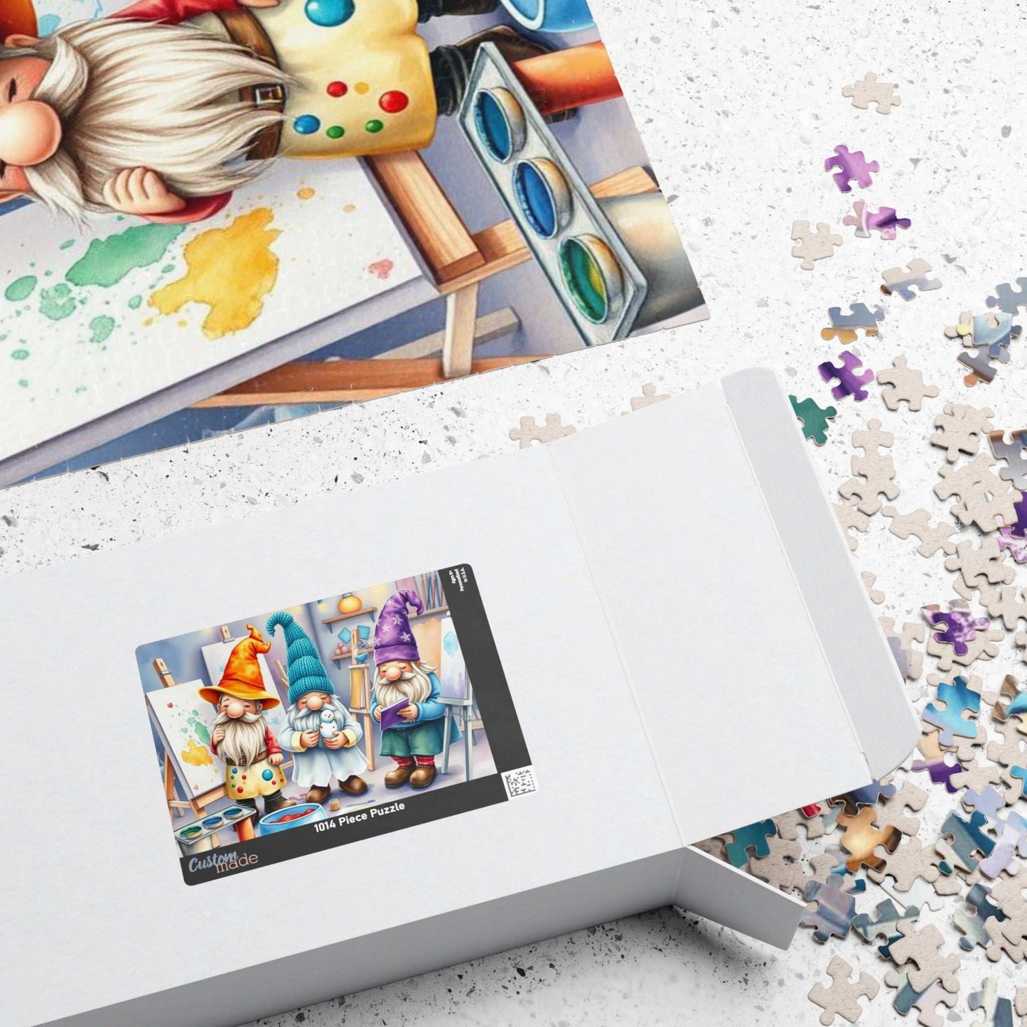 Artist Gnome Puzzle - Fantasy Mythical Jigsaw Puzzle with Palette and Canvas Puzzle The Puzzle Chest
