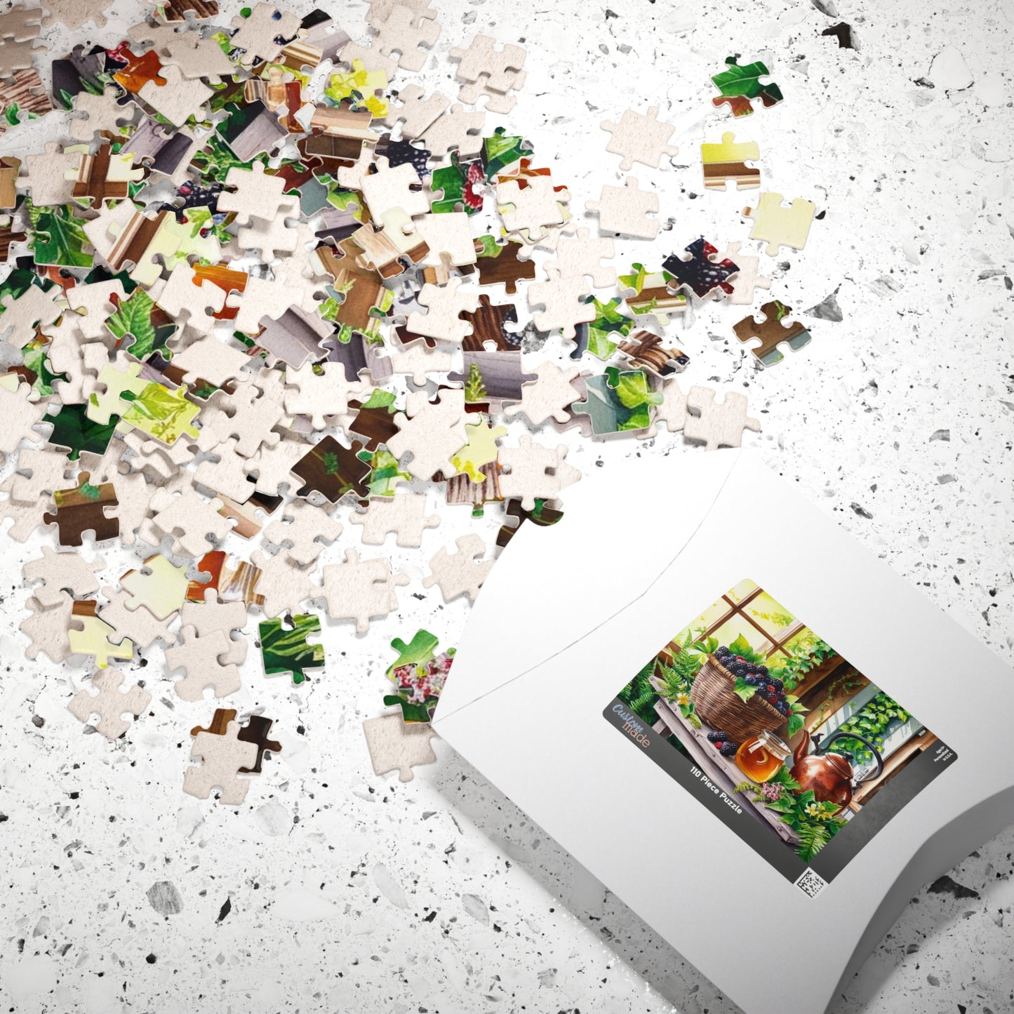 Foodie Jigsaw Puzzle, Quaint Kitchen Wild Berries and Honey 110-1014 Piece, Cabin Fever Activity, Brain Teaser, Unique Gift for Nature Lover Puzzle The Puzzle Chest