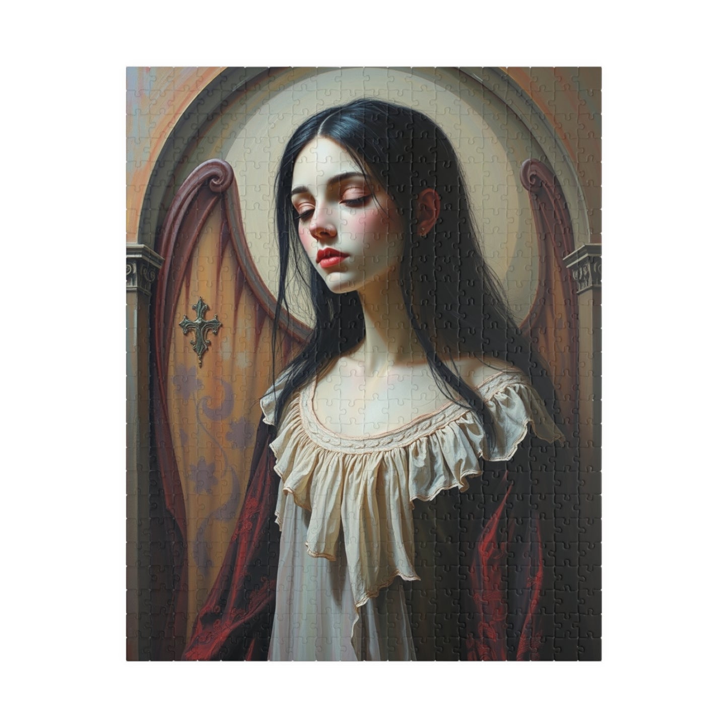 Artistic Portrait Puzzle, Unique Jigsaw Puzzle for Adults, Perfect Gift for Gothic Art Lover and Puzzle Enthusiast, Mindfulness Activity 520 pcs (Vertical) Puzzle The Puzzle Chest