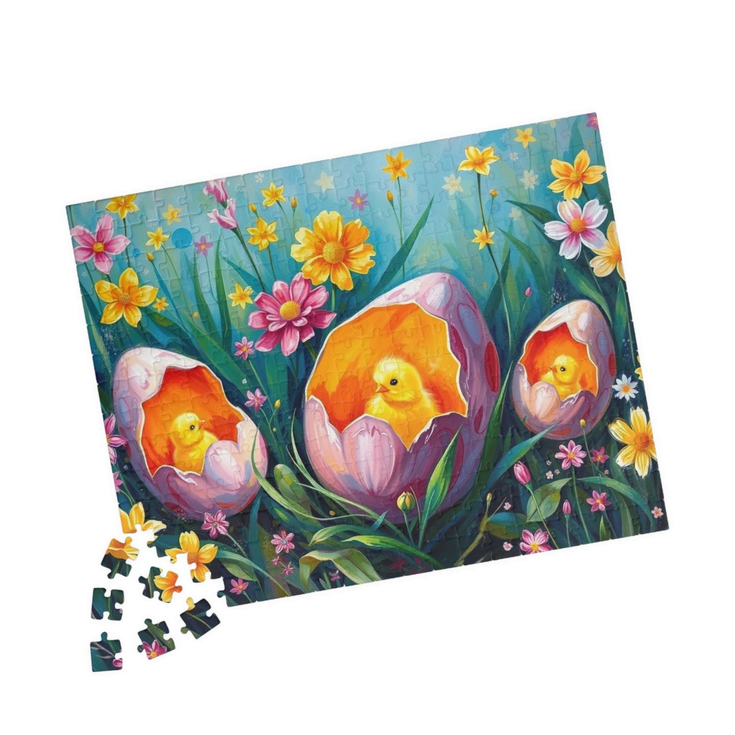Whimsical Flower Chick Jigsaw Puzzle, Perfect Gift for Easter and Spring, Family Fun Activity, Creative Hobby, Brain Teaser, Bird Lovers Puzzle The Puzzle Chest