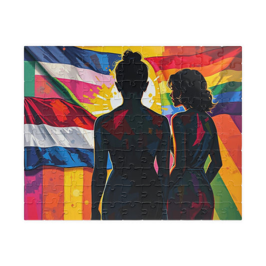 Shine Through Jigsaw Puzzle - A Puzzle of Pride, Pride Flags Puzzle, 110-1014 Piece Jigsaw for Family Fun, LGBTQ+ Gift, Group Activities 110 pcs (Horizontal) Puzzle The Puzzle Chest