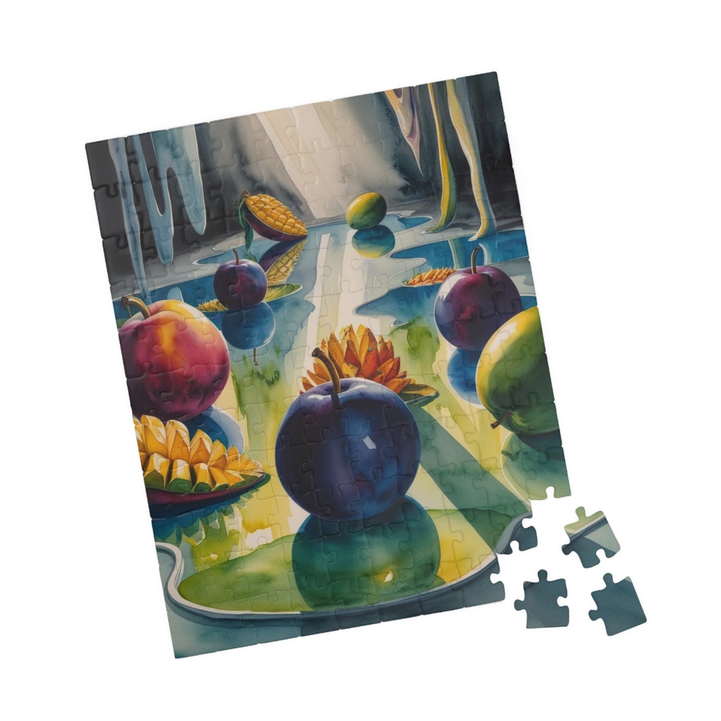 Surreal Dreamscape Puzzle, Oversized Fruit and Reflective Pools Jigsaw Game Inspired by Salvador Dali, Unique Giftable Puzzle, Mindfulness Puzzle The Puzzle Chest