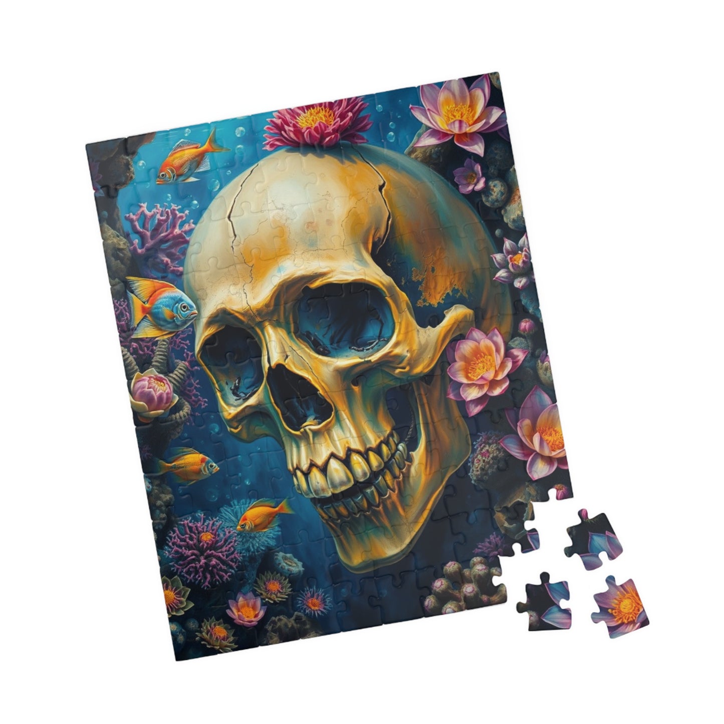 Skull Ocean Puzzle, Unique Skull Artwork, 110-1014 Piece Gothic Adult Jigsaw Game, Gift for Puzzle Enthusiast, Perfect Home Entertainment Puzzle The Puzzle Chest