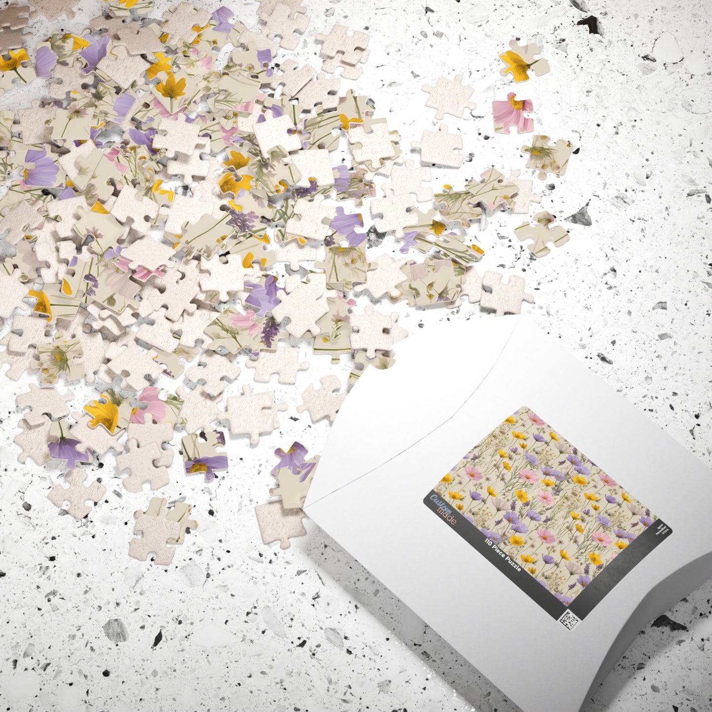 Pastel Wildflower Jigsaw Puzzle, 110-1014 Piece Game for Adults Relaxing Activity, Floral Art Project, Flower DIY Frameable Decor Puzzle The Puzzle Chest