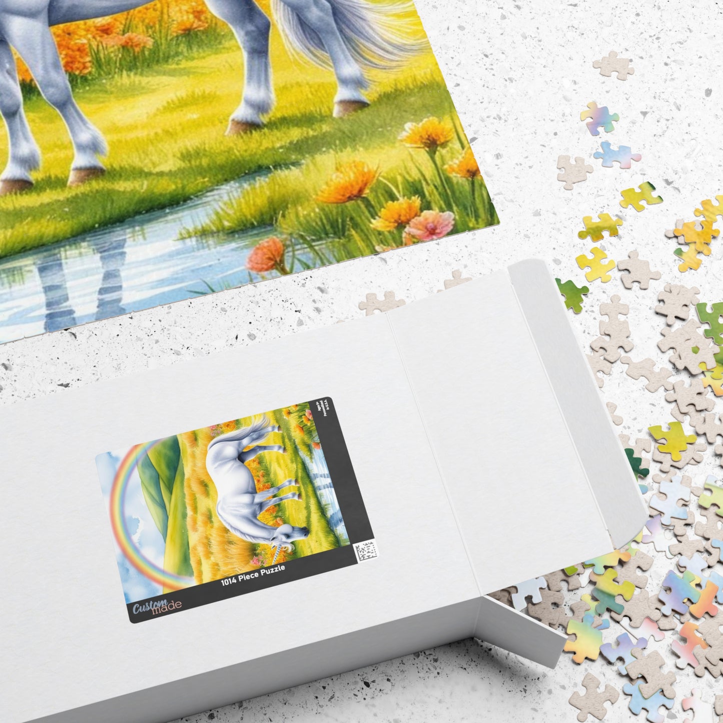 Mythical Unicorn Jigsaw Puzzle, Fantasy Landscape Puzzle Lover Gift, Rainbow Meadow 110-1014 Piece Family Activity Mind Challenge, Hobby Puzzle The Puzzle Chest