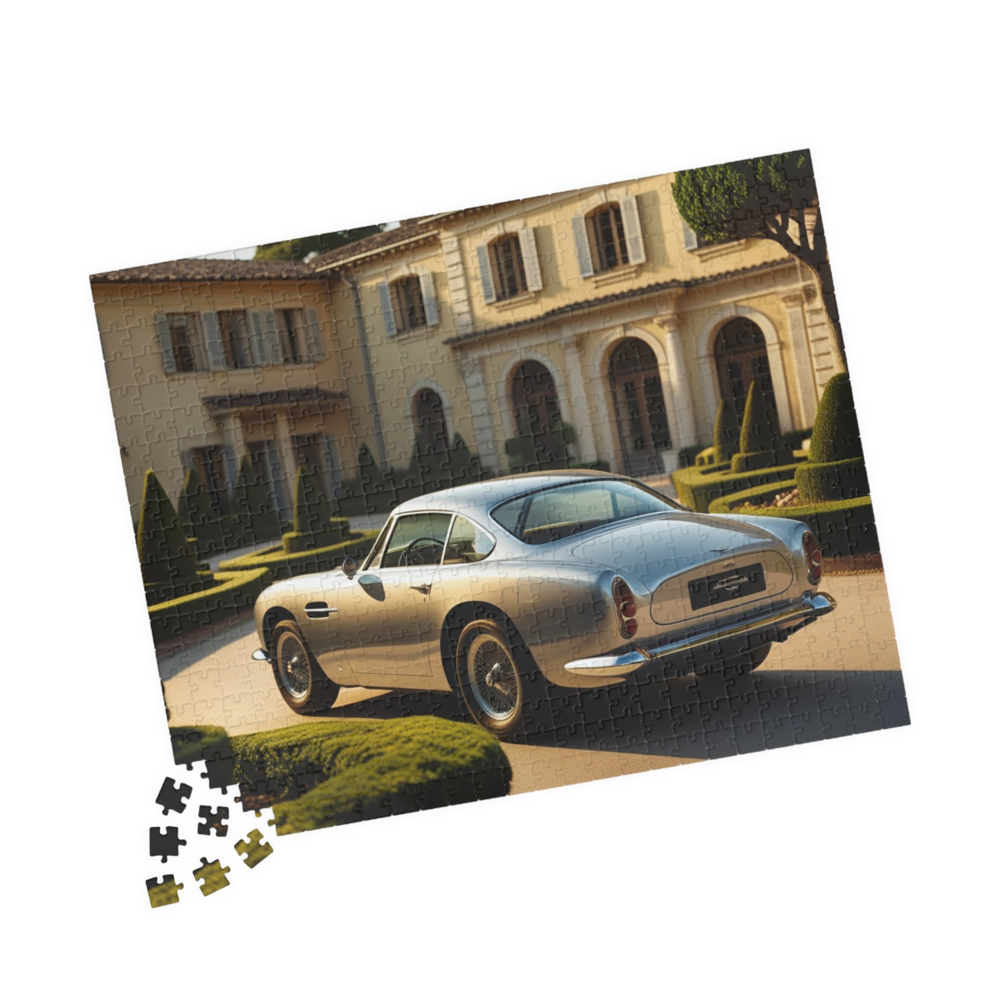 Vintage Car Puzzle - Silver 1965 Martin D85 Classic Auto Jigsaw Game 520 pcs (Horizontal) Puzzle The Puzzle Chest