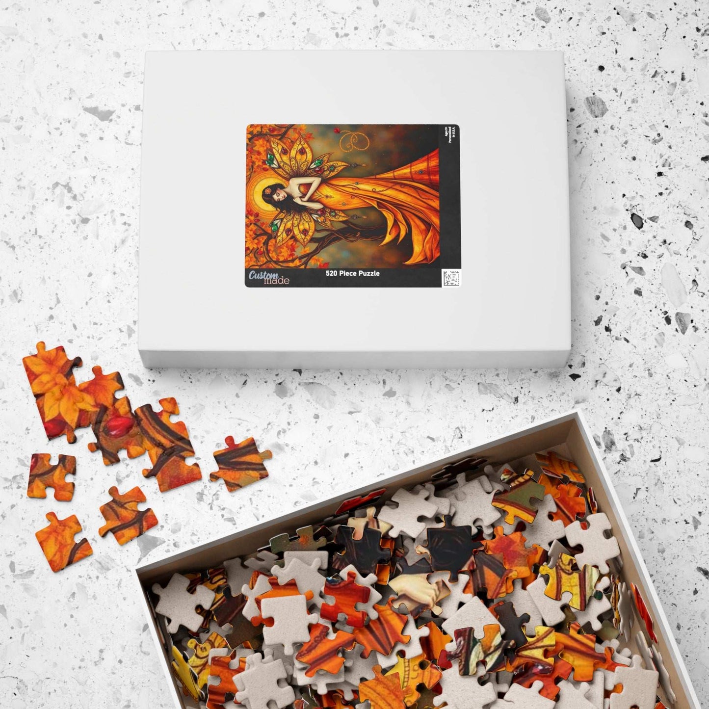 Bejeweled Autumn Fairy Jigsaw Puzzle, Mythical Fantasy Art, 110-1014 Pieces, Enchanting Unique Gift for Puzzle Lover, Family Fun Activity Puzzle The Puzzle Chest