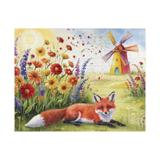 Charming Fox Jigsaw Puzzle - Cozy Indoor Rainy Day Fun, Relaxing Gift for Nature Lovers, Family Night Activity, Unique Home Entertainment 252 pcs (Horizontal) Puzzle The Puzzle Chest