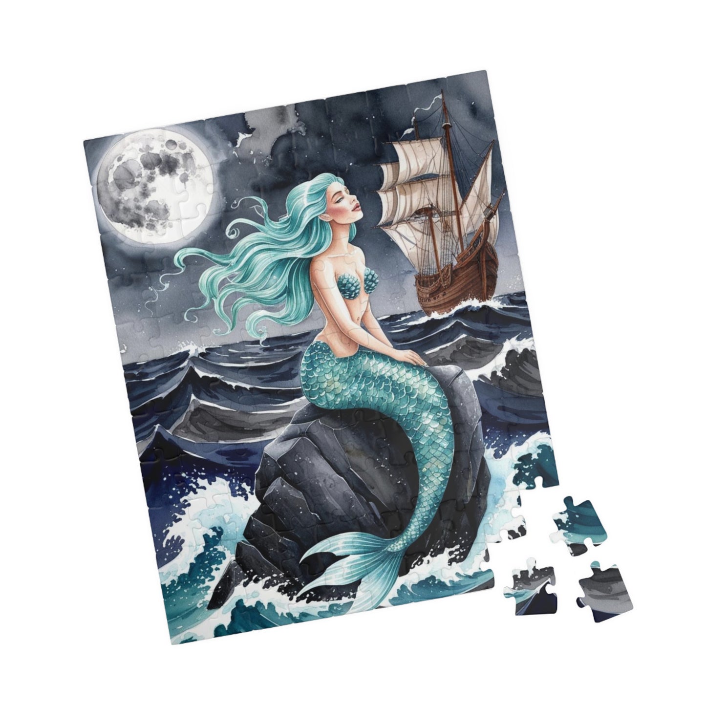 Siren Jigsaw Puzzle, Ocean Themed Mythical Creature, Sea Maiden Puzzle, Game for Fun Family Activity, Bonding and Entertainment, Hobby Puzzle The Puzzle Chest