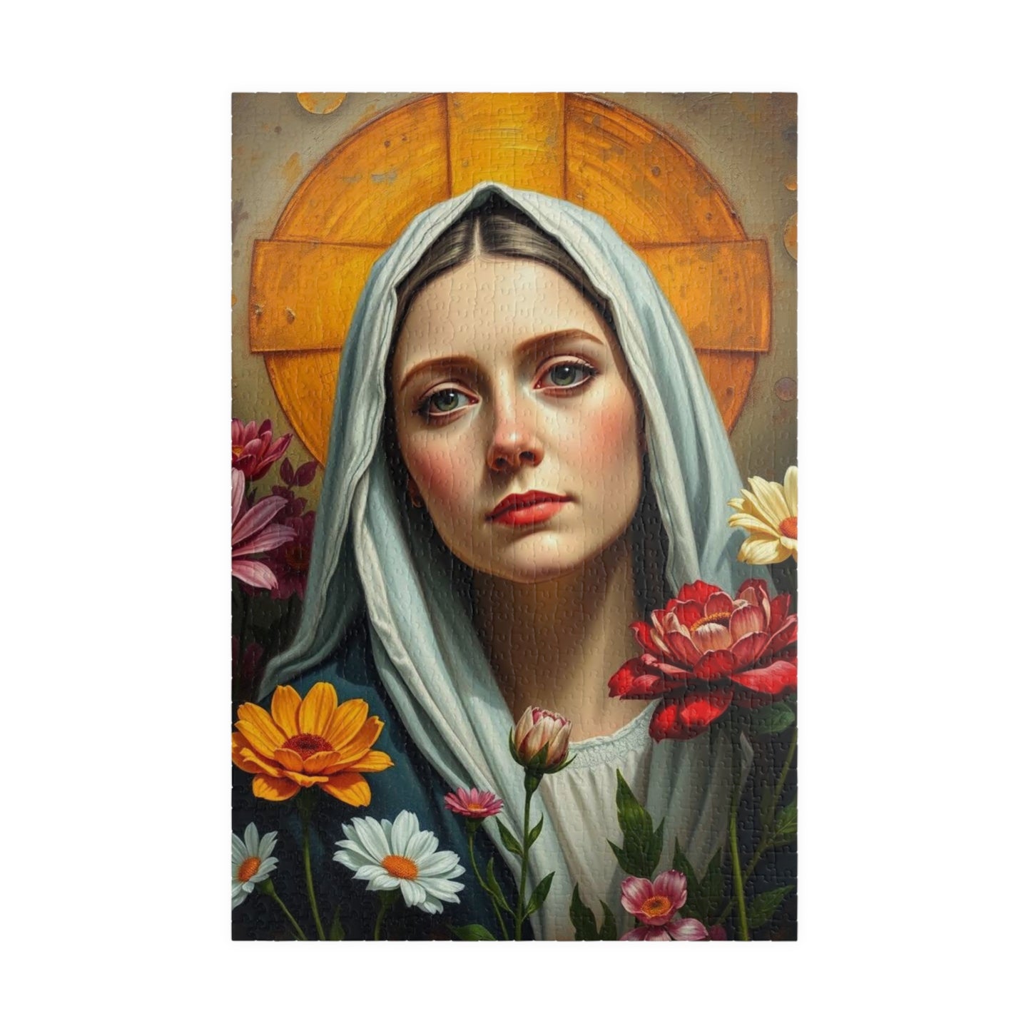 Jigsaw Puzzle, Catholic Saint Therese Flower Garden, 110 252 520 1014 Piece, Religious Gift Idea, Mindfulness Activity, Family Bonding 1014 pcs (Vertical) Puzzle The Puzzle Chest