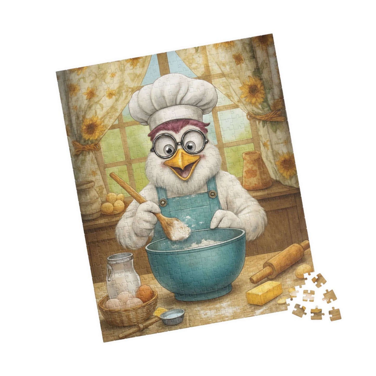 Chicken Chef Jigsaw Puzzle, Bird Puzzle Ideal for Fun Family Activity, Gifts for Puzzle Lovers, Home Entertainment, Brain Teaser Puzzle The Puzzle Chest