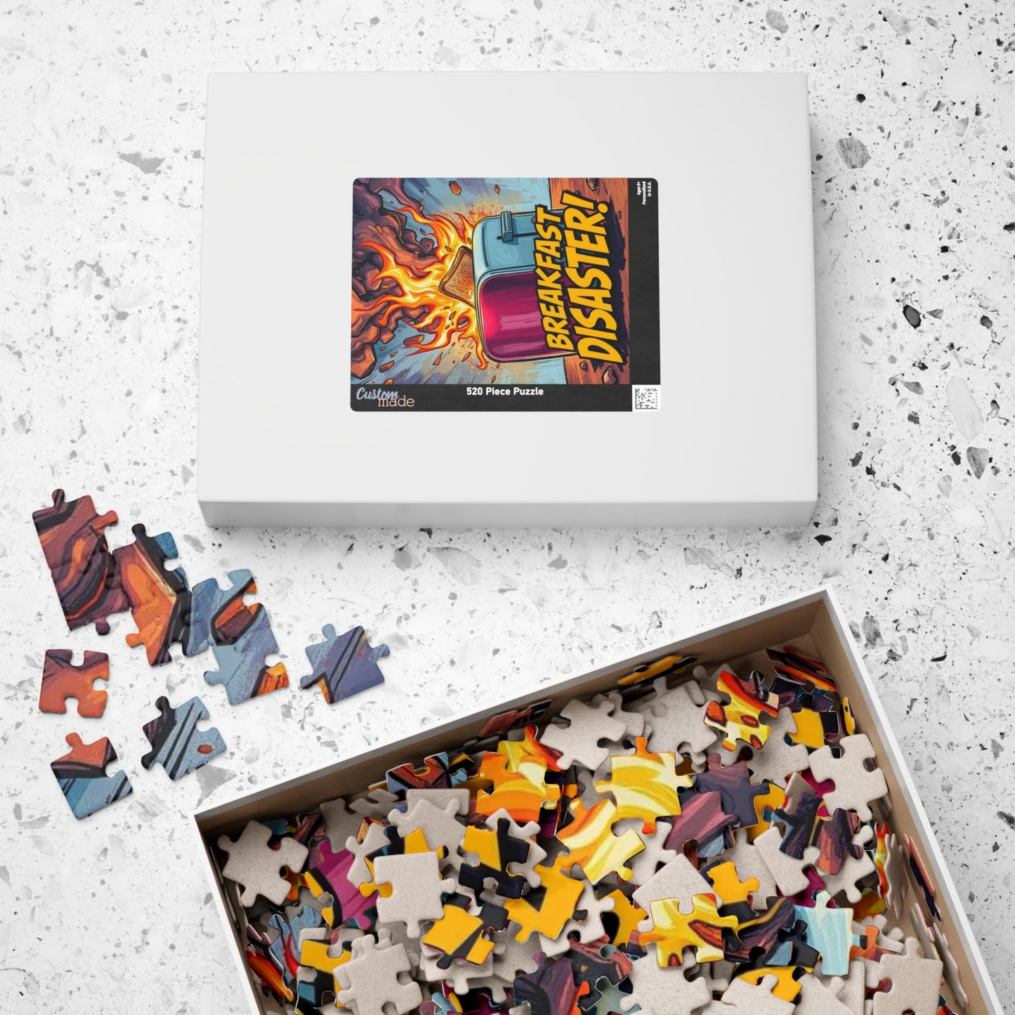 Breakfast Disaster Jigsaw Puzzle, Pop Art Puzzle for Adult, Fun Family Activity, Unique Birthday Holiday Gift, Game Night Creative Challenge Puzzle The Puzzle Chest