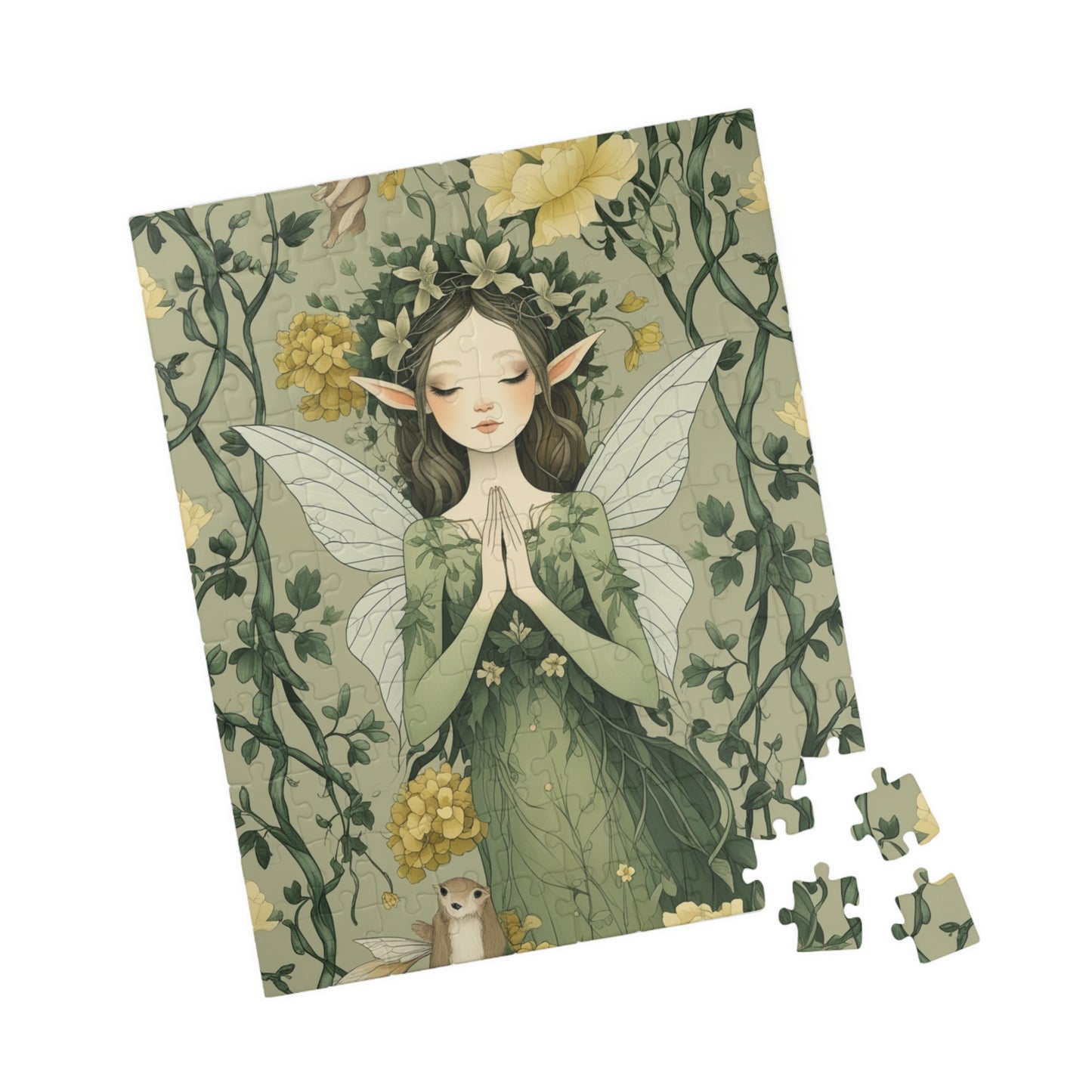 Delicate Fairy Vintage Jigsaw Puzzle Game with Cascading Flowers, Best for Gifting on Birthday, Puzzle Lover, Stress Relief Leisure Activity Puzzle The Puzzle Chest