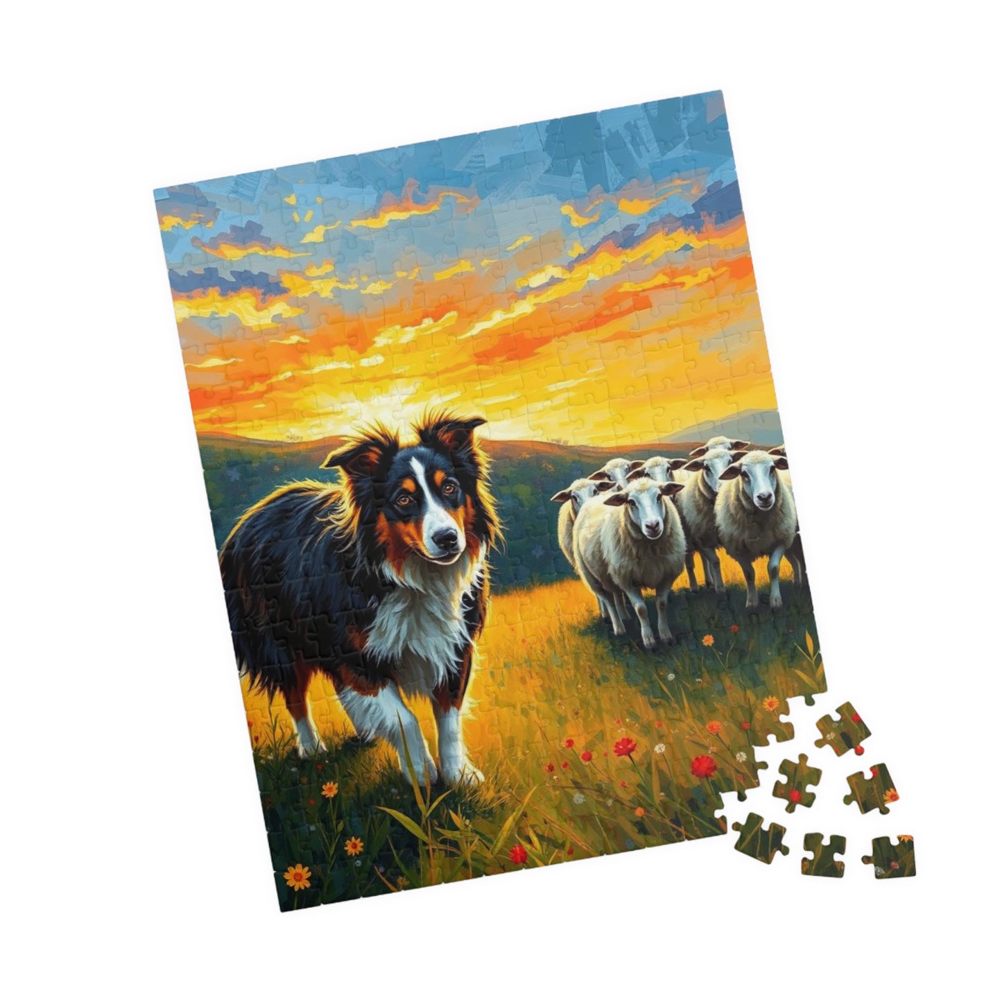 Australian Shepherd Jigsaw Puzzle, Nature Animal Theme Game, Perfect for Dog Lovers, Pet Owners, Friends Family Fun, Birthday Holiday Gift Puzzle The Puzzle Chest