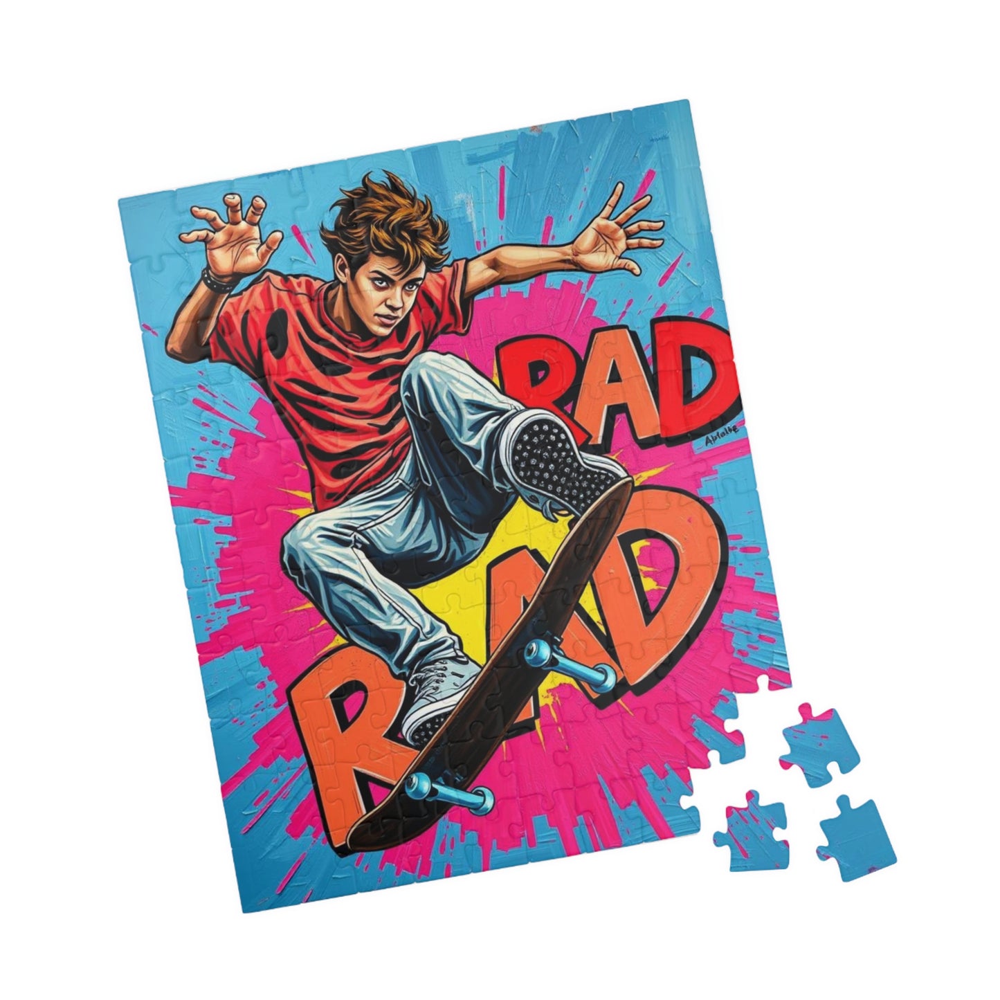 Skateboarder Puzzle - Pop Art Jigsaw Game, Fun Gift for Adult Puzzle Lovers, RAD Theme Puzzle Puzzle The Puzzle Chest