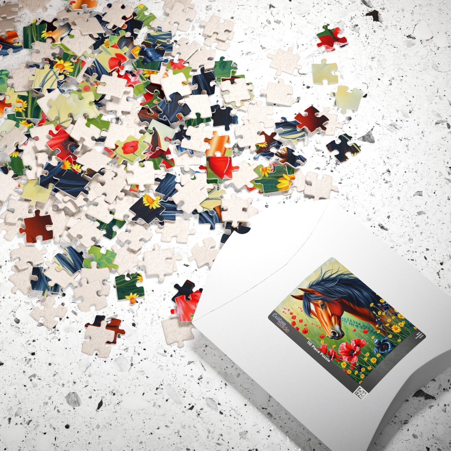 Horse-Themed Puzzle, Colorful Equine Jigsaw Game for Adults and Teens, Friend Gift for Animal Lover, Family Night, Artful Home Entertainment Puzzle The Puzzle Chest