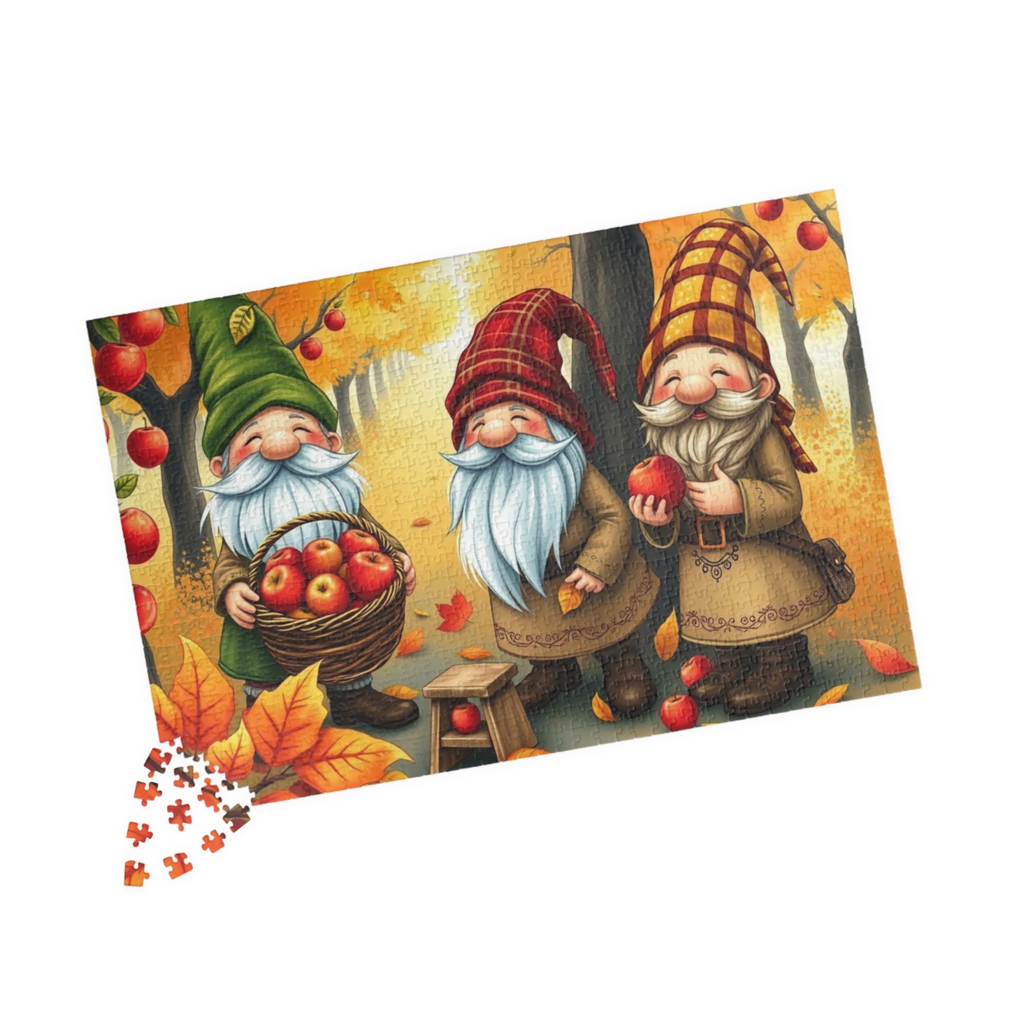 Apple Orchard Gnome Puzzle - Fall Themed Jigsaw Game 1014 pcs (Horizontal) Puzzle The Puzzle Chest