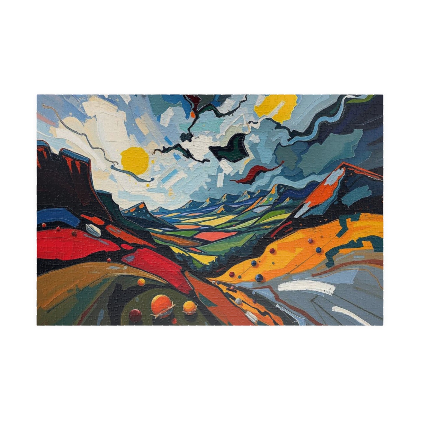 Colorful Landscape Puzzle, Abstract Jigsaw Puzzle Game for Adult Puzzle Lover Gift for Friend Family Game Nights 1014 pcs (Horizontal) Puzzle The Puzzle Chest