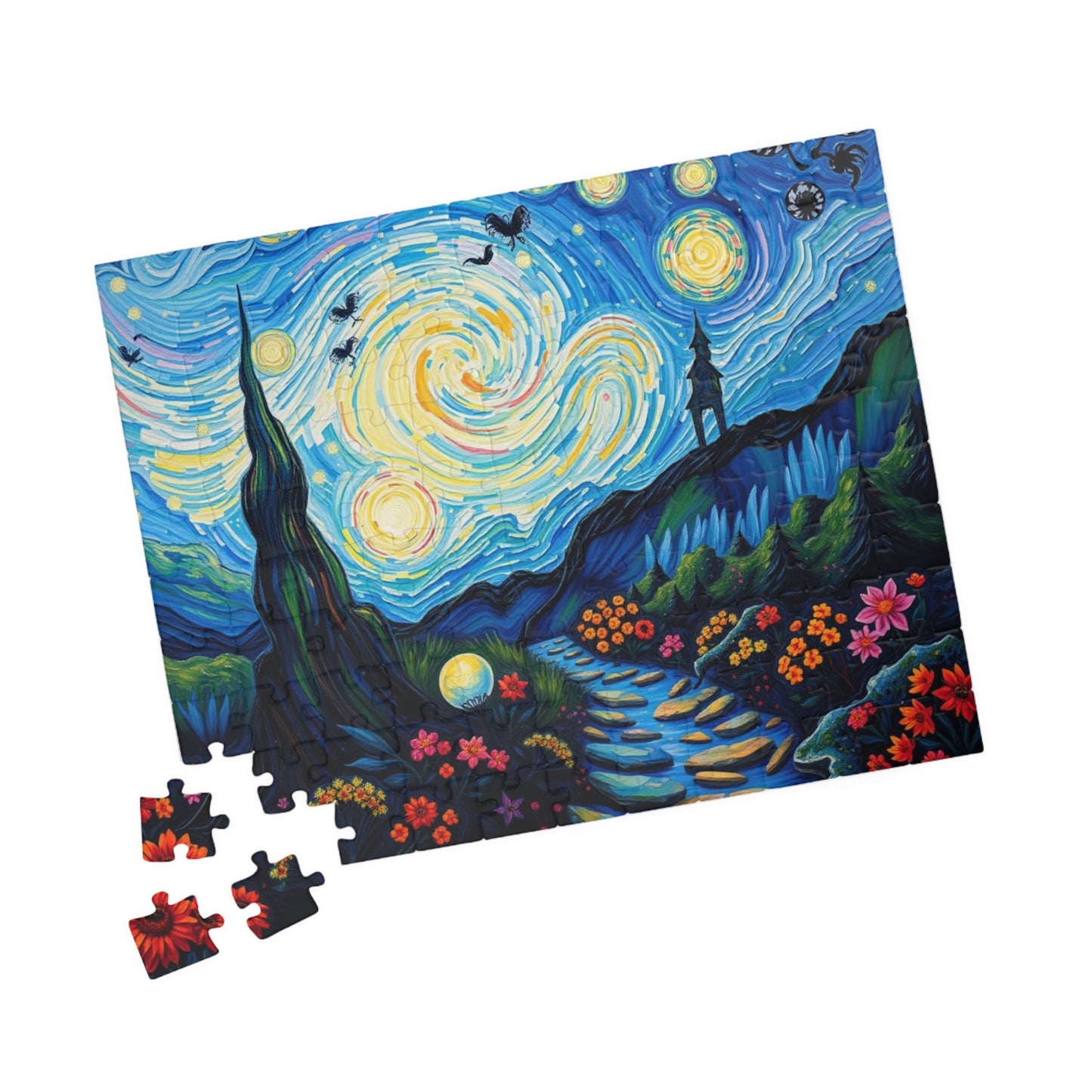Starry Night Jigsaw Puzzle, Colorful 110-1014 Piece Puzzle for Art Lover, Family Game Night, Home Entertainment, Gift for Puzzle Enthusiasts Puzzle The Puzzle Chest