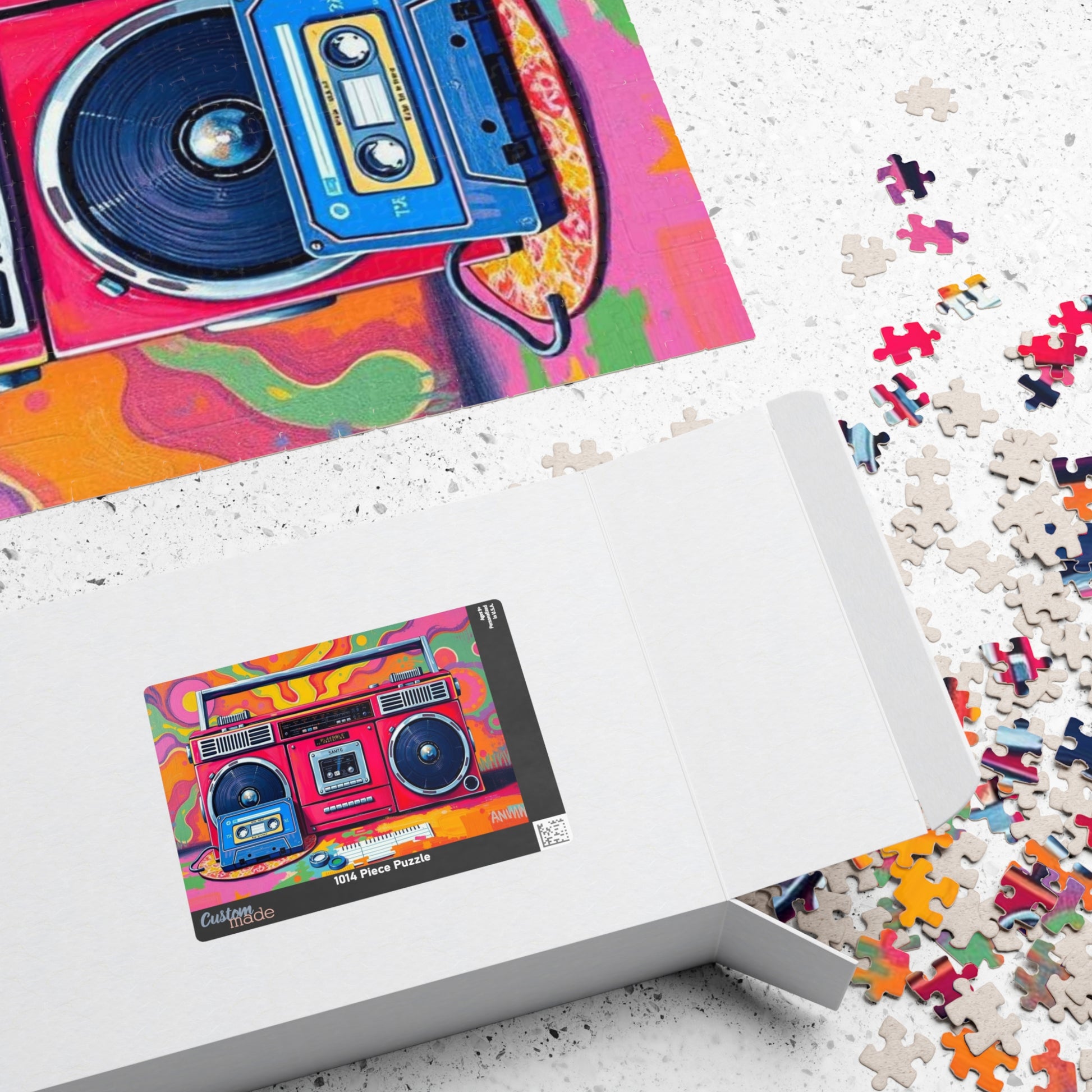 Retro Boombox Puzzle - Pop Art Jigsaw Game, Fun Family Activity, Music Lover Gift, Vintage Vibe, Home Entertainment, Perfect for Game Night Puzzle The Puzzle Chest
