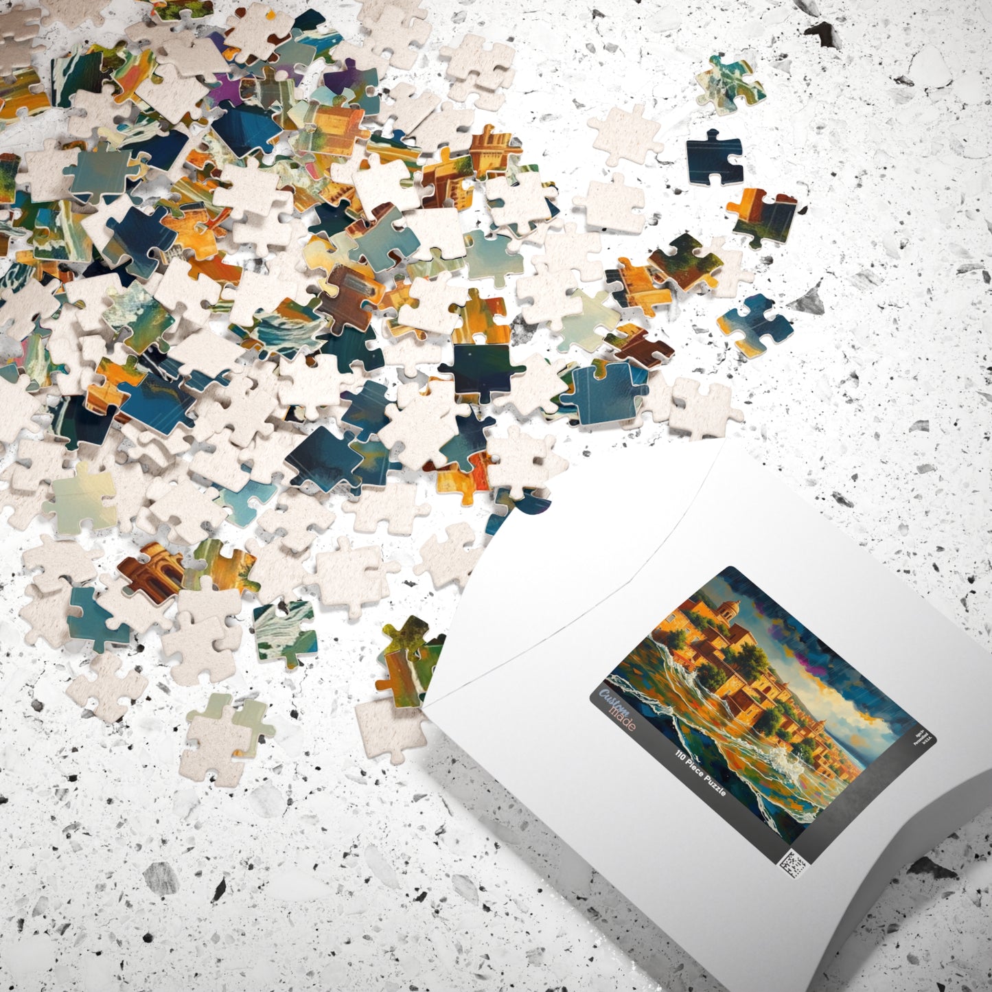 Great Biblical Flood Jigsaw Puzzle, Faith-Based Towering Waves and Rising Water Scene Tabletop Game for Adult Christians, Mindfulness Gift Puzzle The Puzzle Chest
