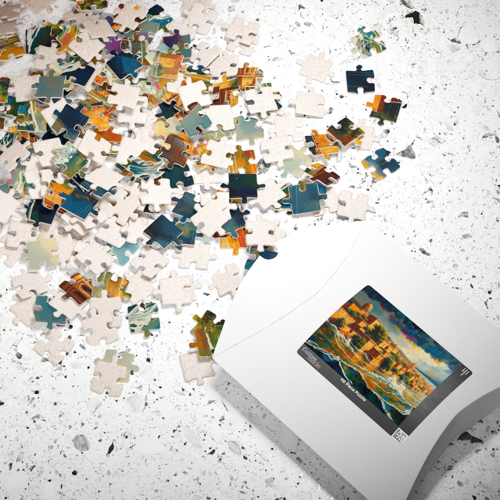 Great Biblical Flood Jigsaw Puzzle, Faith-Based Towering Waves and Rising Water Scene Tabletop Game for Adult Christians, Mindfulness Gift Puzzle The Puzzle Chest