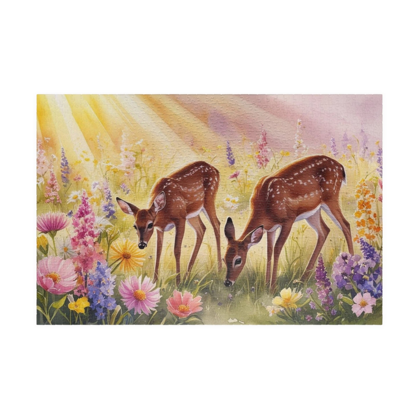 Enchanting Deer Jigsaw Puzzle - 110, 252, 520 & 1014-Piece, Wildlife Theme Nature Lovers Gift for All Occasions, Family Game Night Brain Teaser 1014 pcs (Horizontal) Puzzle The Puzzle Chest