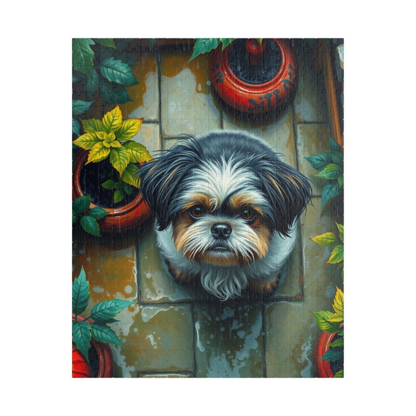 Whimsical Dog Jigsaw Puzzle - Shih Tzu, Gift for Pet Lovers, Family Fun Activity, Home Decor, Rainy Day Playtime, Animal Lovers Collection 520 pcs (Vertical) Puzzle The Puzzle Chest