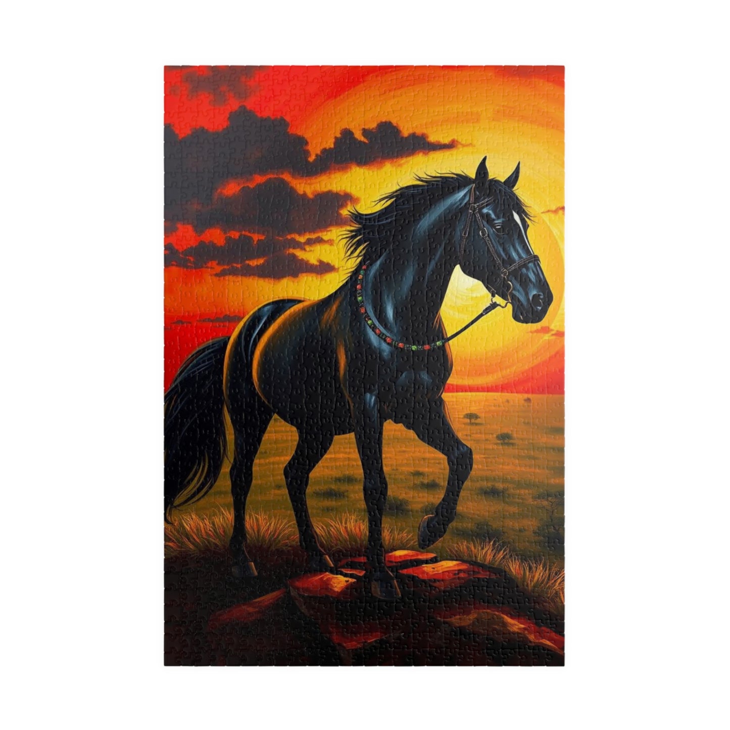 Majestic Horse Jigsaw Puzzle Game for Adults, Horse Lover Gift for Friend Animal Enthusiast, Equestrian Art, Family Bonding, Mental Exercise 1014 pcs (Vertical) Puzzle The Puzzle Chest