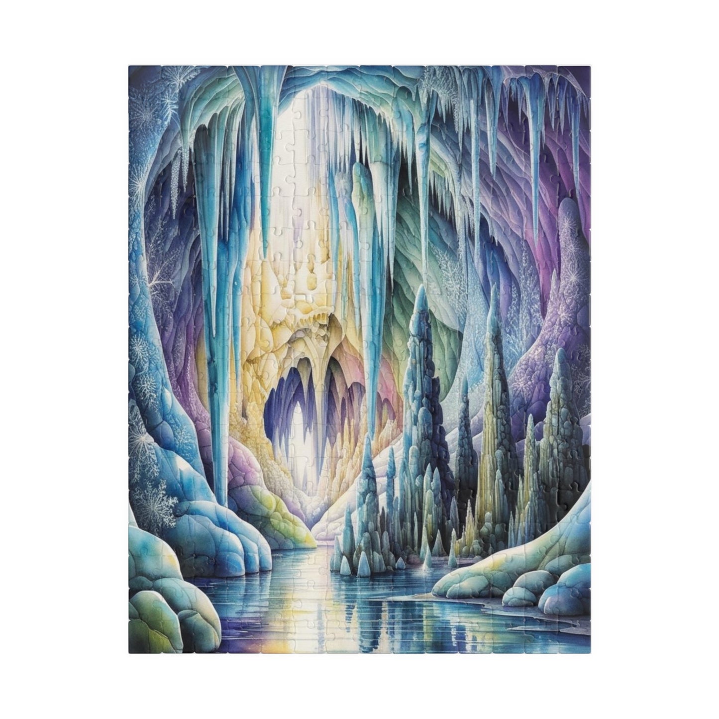 Ice Cave Trippy Puzzle | 110-1014 Piece Fantasy Jigsaw Game for Adult | Challenging Puzzle Perfect for Cozy Night, Family Bonding, and Gifts 252 pcs (Vertical) Puzzle The Puzzle Chest
