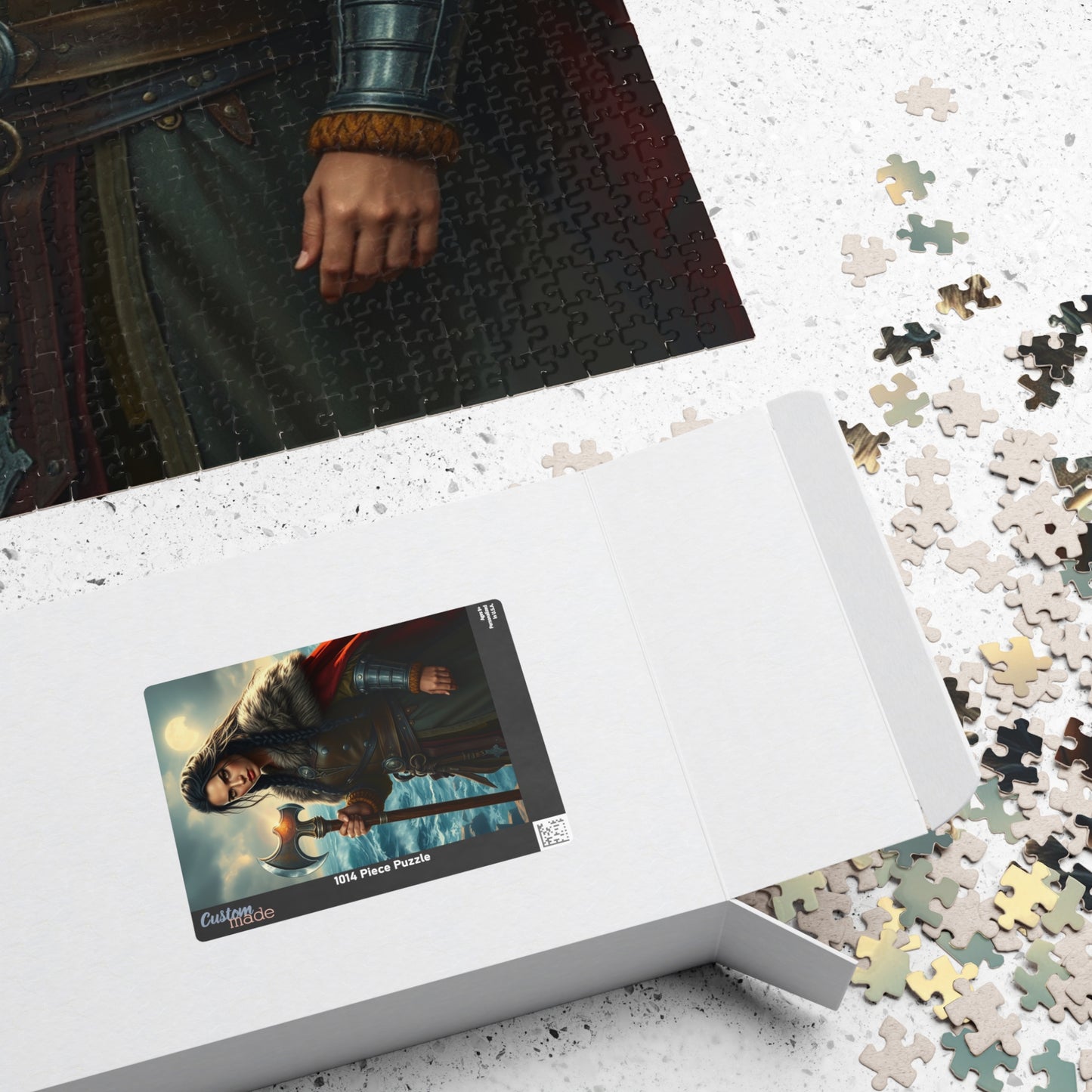 Viking Jigsaw Puzzle 110-1014 Piece, Medieval Era Woman Warrior on Stormy Sea, Norse Mythology, Gift for Puzzle Enthusiast, Mindful Activity Puzzle The Puzzle Chest